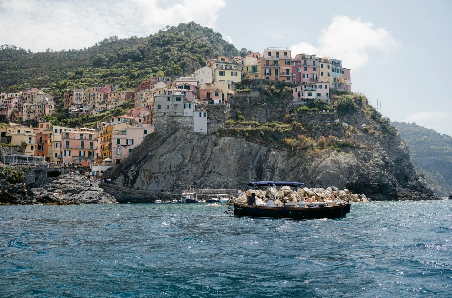 Counting the minutes until we meet our friends at @NordEstVernazza! Miguel and Caesar, our trusty boat captains take us to see Cinque Terre from the sea and swimming in the Mediterranean!! May in Lucca here we come! We have a couple more spots availa