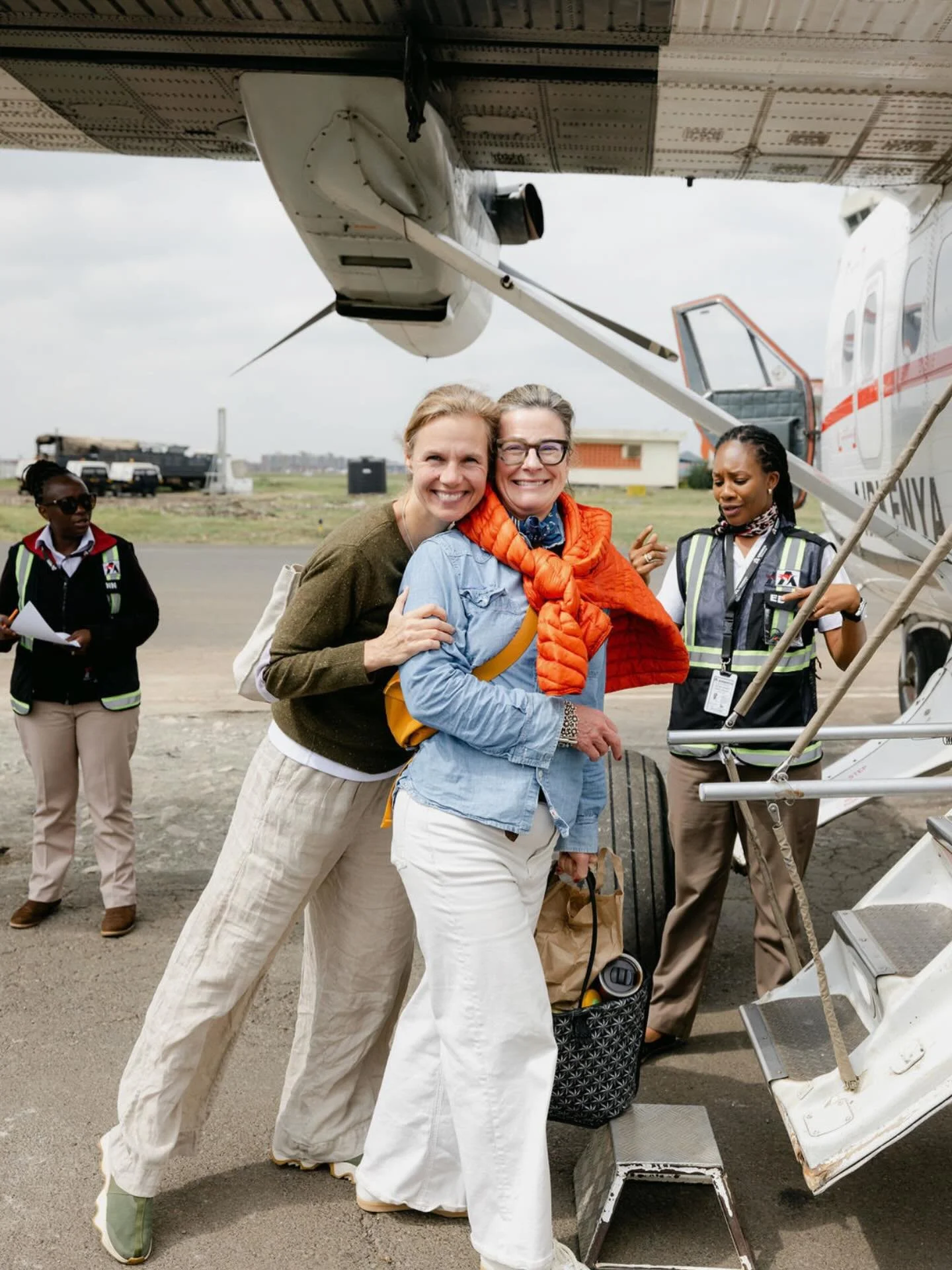 First day of our 2026 Safari! Daphne and Abby boarding the plane to Samburu! Adventure awaits! Photo @charlottezacharkiw