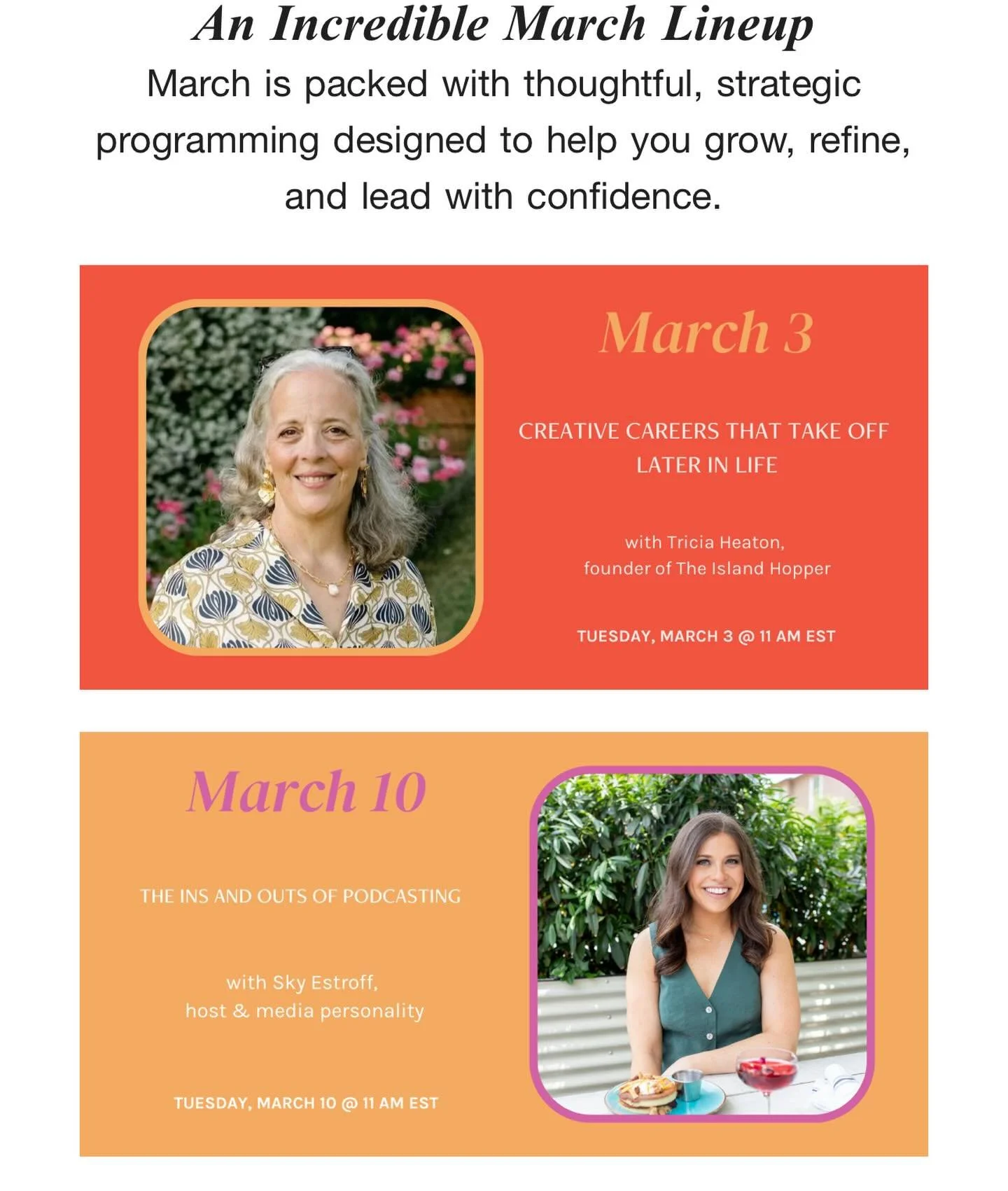 So looking forward to speaking with @thesouthernc membership on Tuesday morning. Topic: Starting @theislandhoppertrips at 57 years old! Will share fun tips I learned along the way from being a high school teacher to taking creative and chic guests on