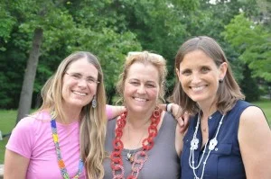 Above: Drumming party & Kendall Webb, Ashley Moran, Andrea Metchick (Connecticut Regional Committee)