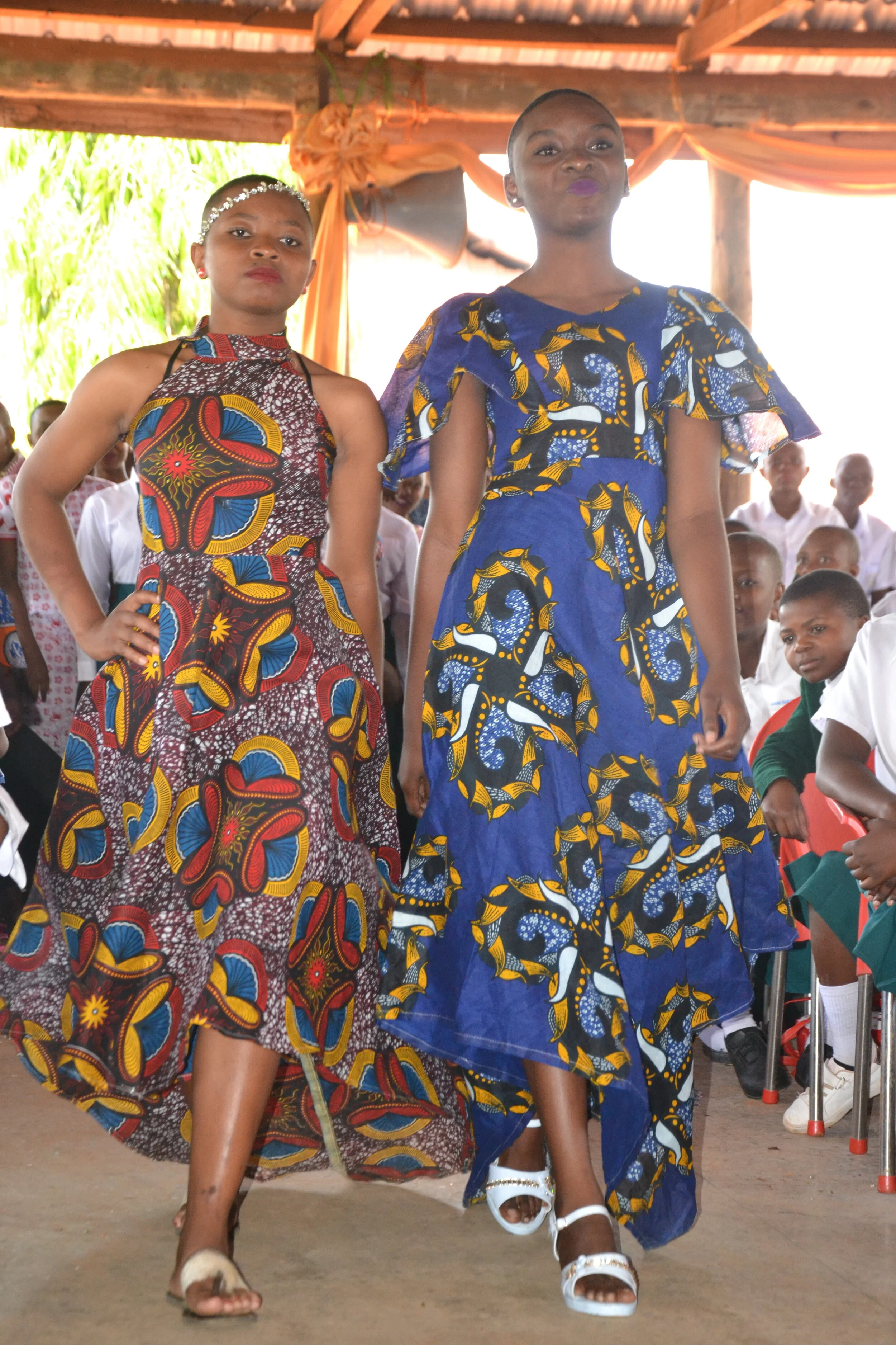  Girls learn to sew beautiful, quality clothing and other items in their entrepreneurial business classes. 