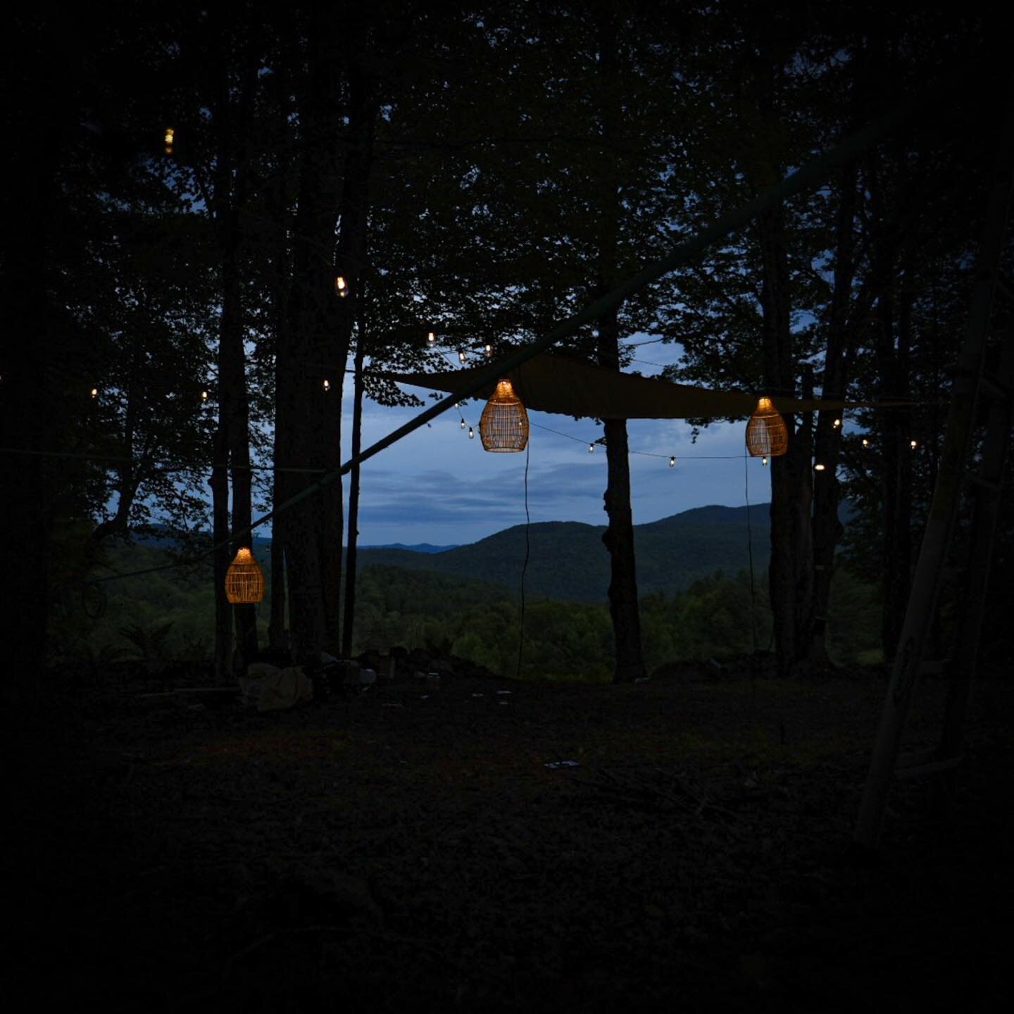 Wedding site is fairly remote and no power/internet (which is intentional!). Trying out some solar light options for reception in the mountains.  #mitch&amp;freyawedding