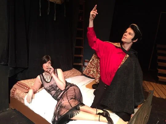 The Drowsy Chaperone (Lori Nappe) is enchanted by egotistical Latin lover Aldopho (Shawn Schmidt) in a scene from Waukesha Civic Theatre's "The Drowsy Chaperone."&nbsp;(Photo: WCT/submitted)