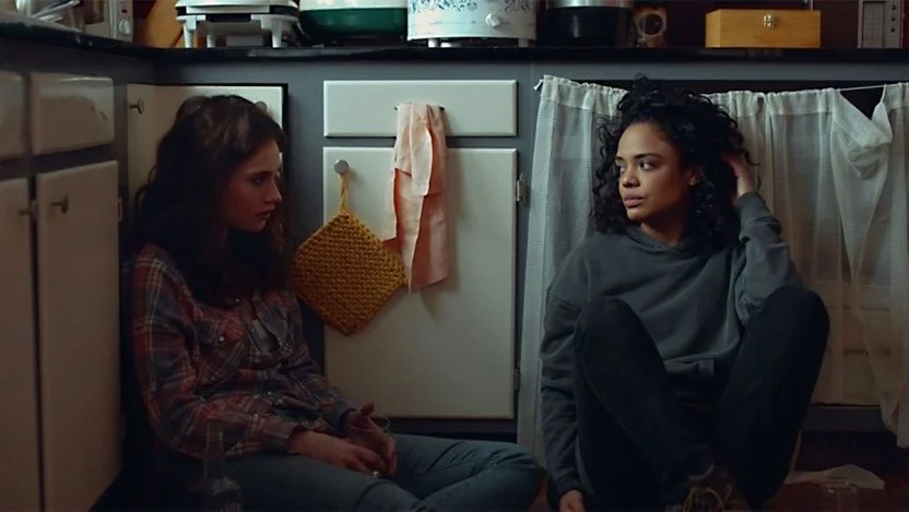 Lily James and Tessa Thompson star in “Little Woods,” about two sisters struggling with life-altering decisions in a small North Dakota fracking town..