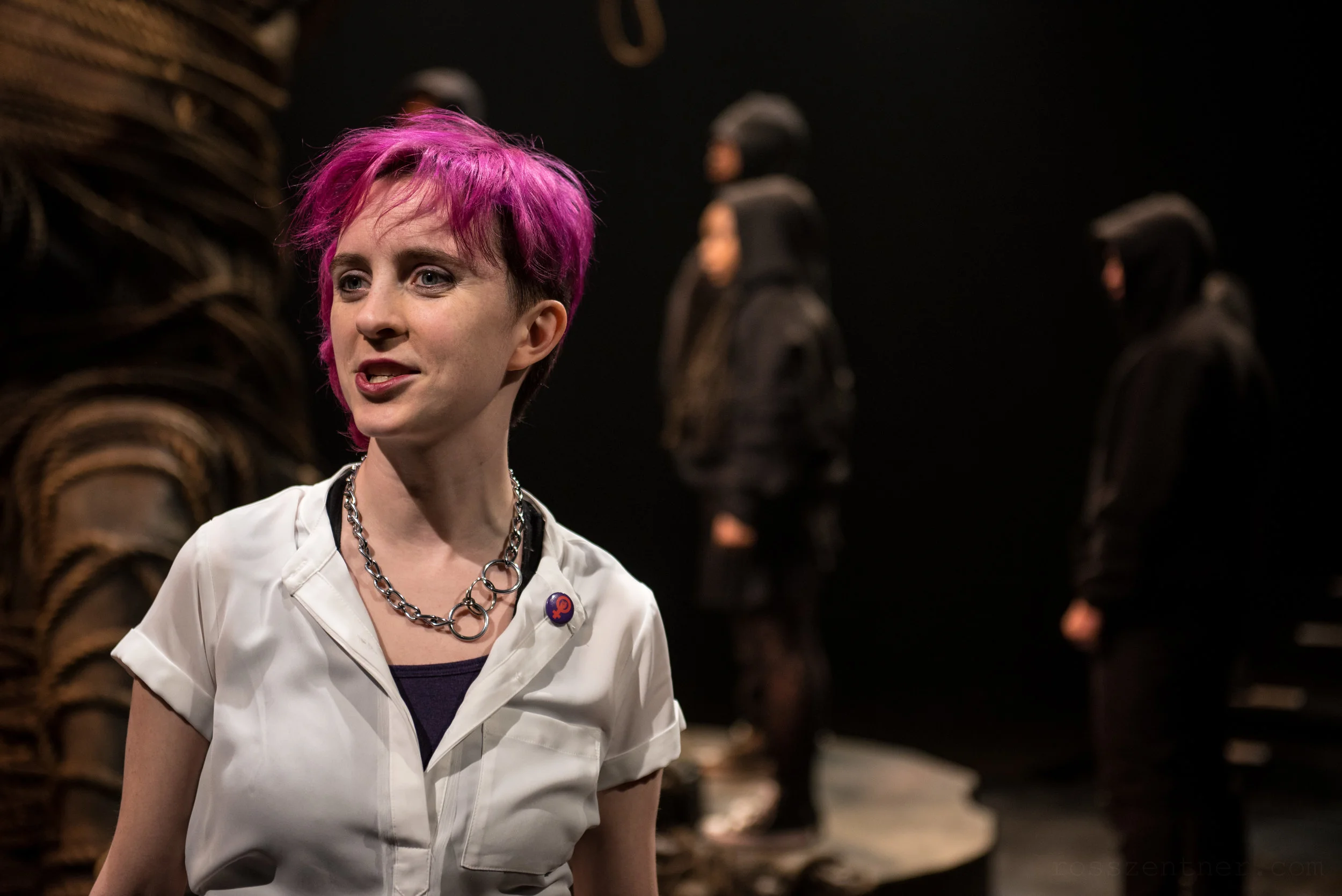 Grace DeWolff plays Toria, a senior reporter on the high school newspaper in Next Act Theatre’s “Blood at the Root.”