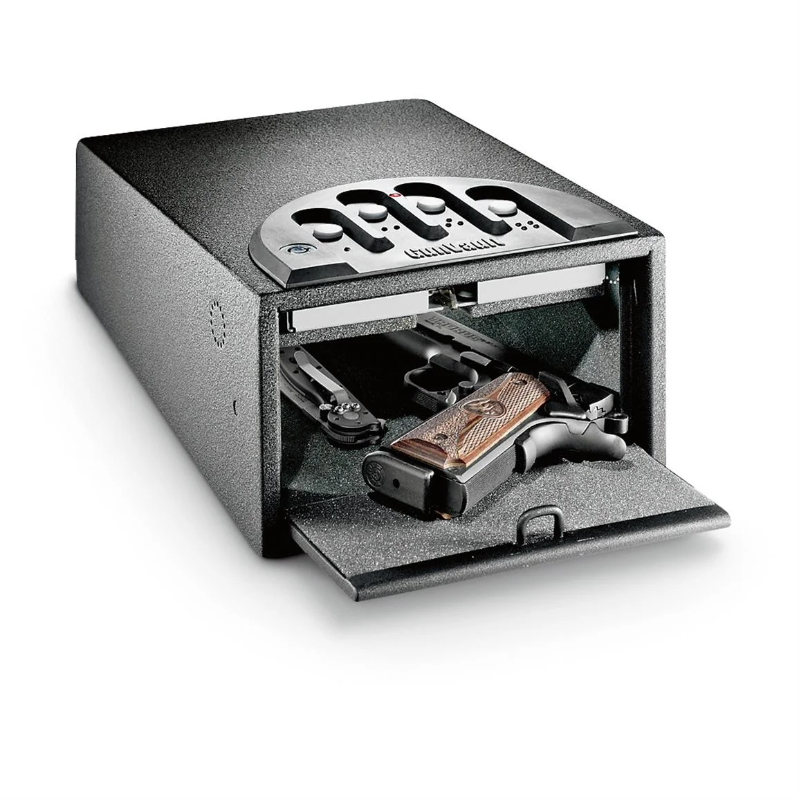 Unless you choose to carry this heavy steel box everywhere you go, once you leave the house this is useless in an emergency.
