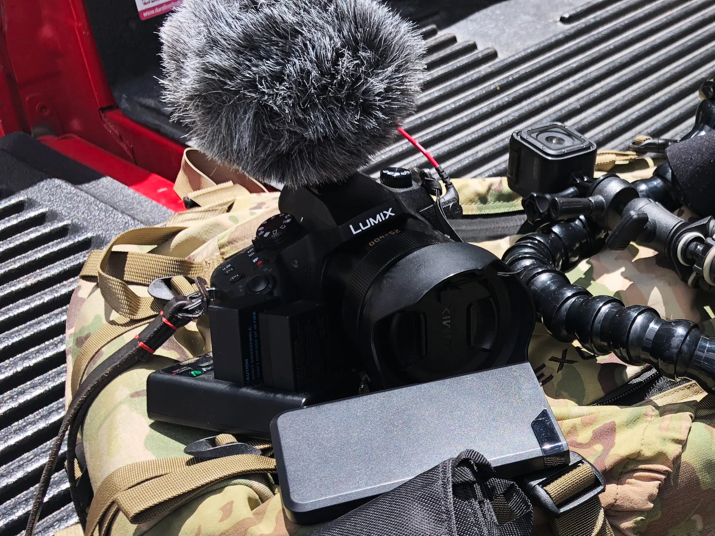 In case you’re curious, it’s a Panasonic Lumix FZ1000…does everything I need it to do for only 2 lbs. in the pack!