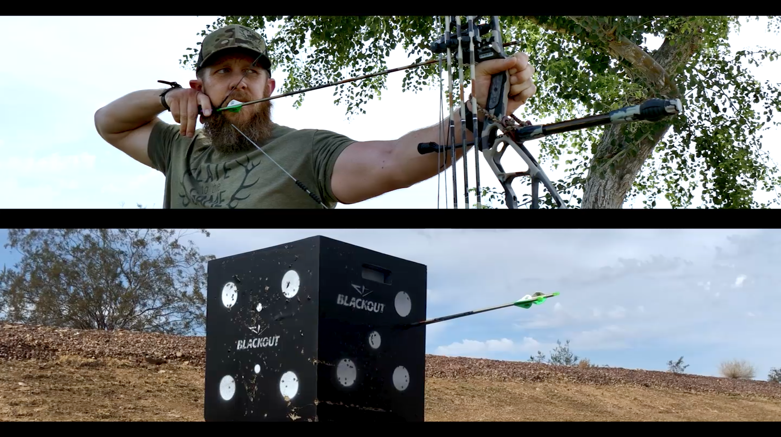 About to send a 3rd arrow about 1.5” above those two that nearly Robin-Hooded each other at 70 yards!