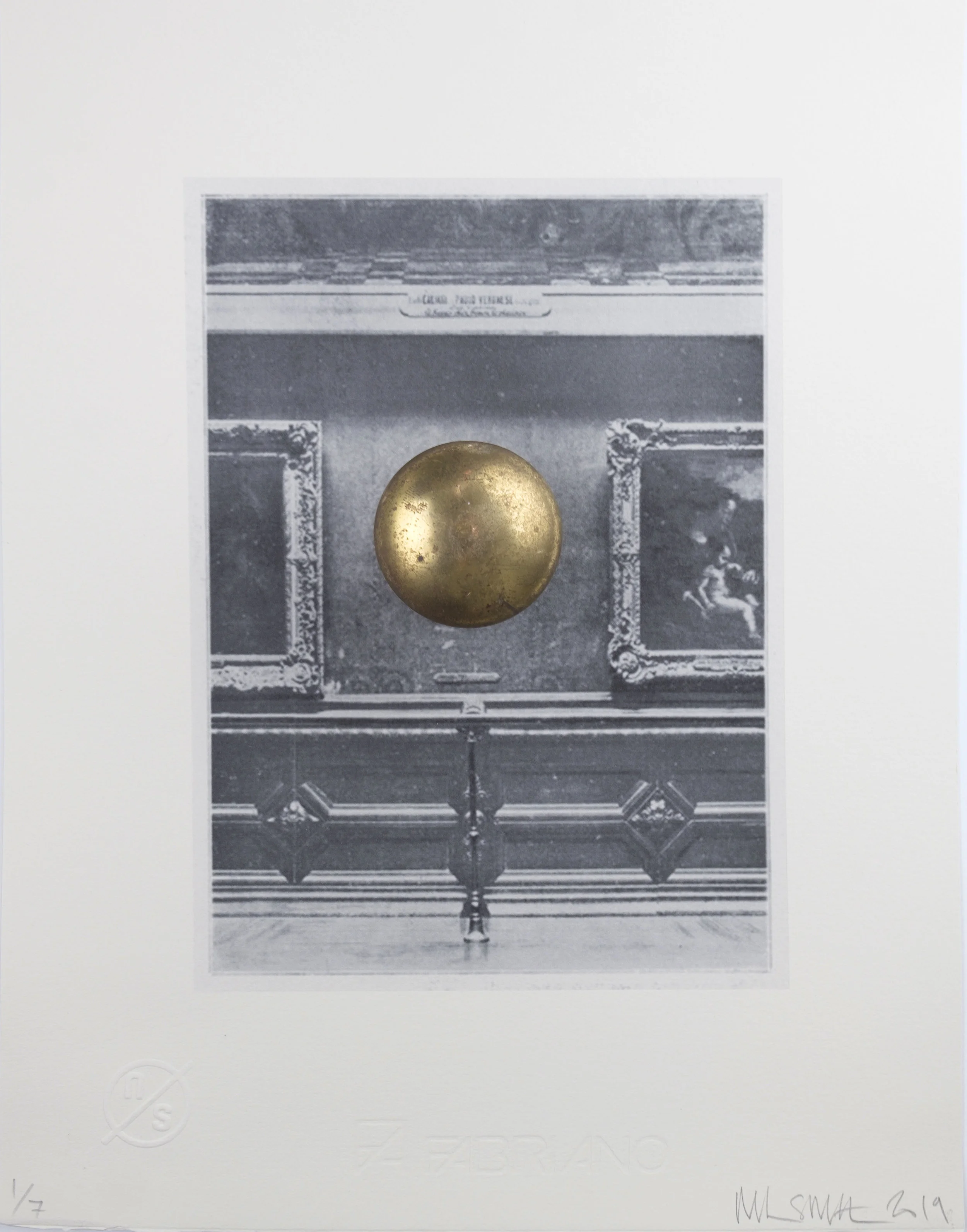 Louvre Wall with Door Knob (Mona Lisa)
