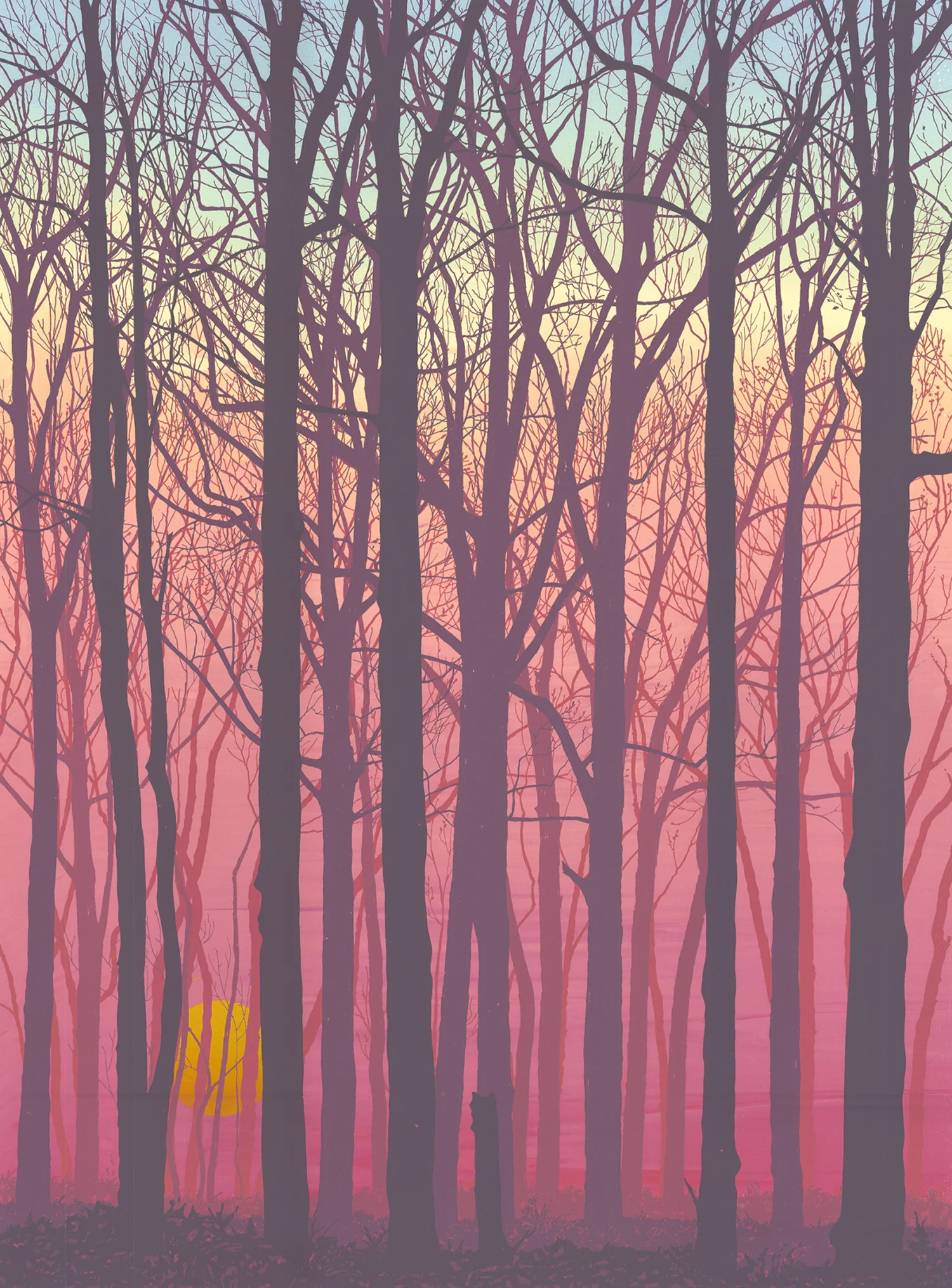 258Forest Faces 11.124" x 18"10 colors5 edition /&nbsp;2 available$425 