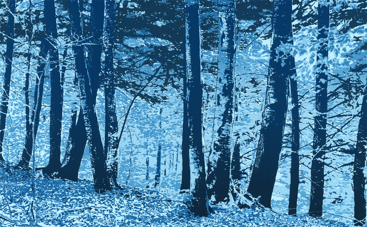 242 Forest Faces - 8.2 13.75" x 22.0" 8 colors 15 edition / 5 available $375