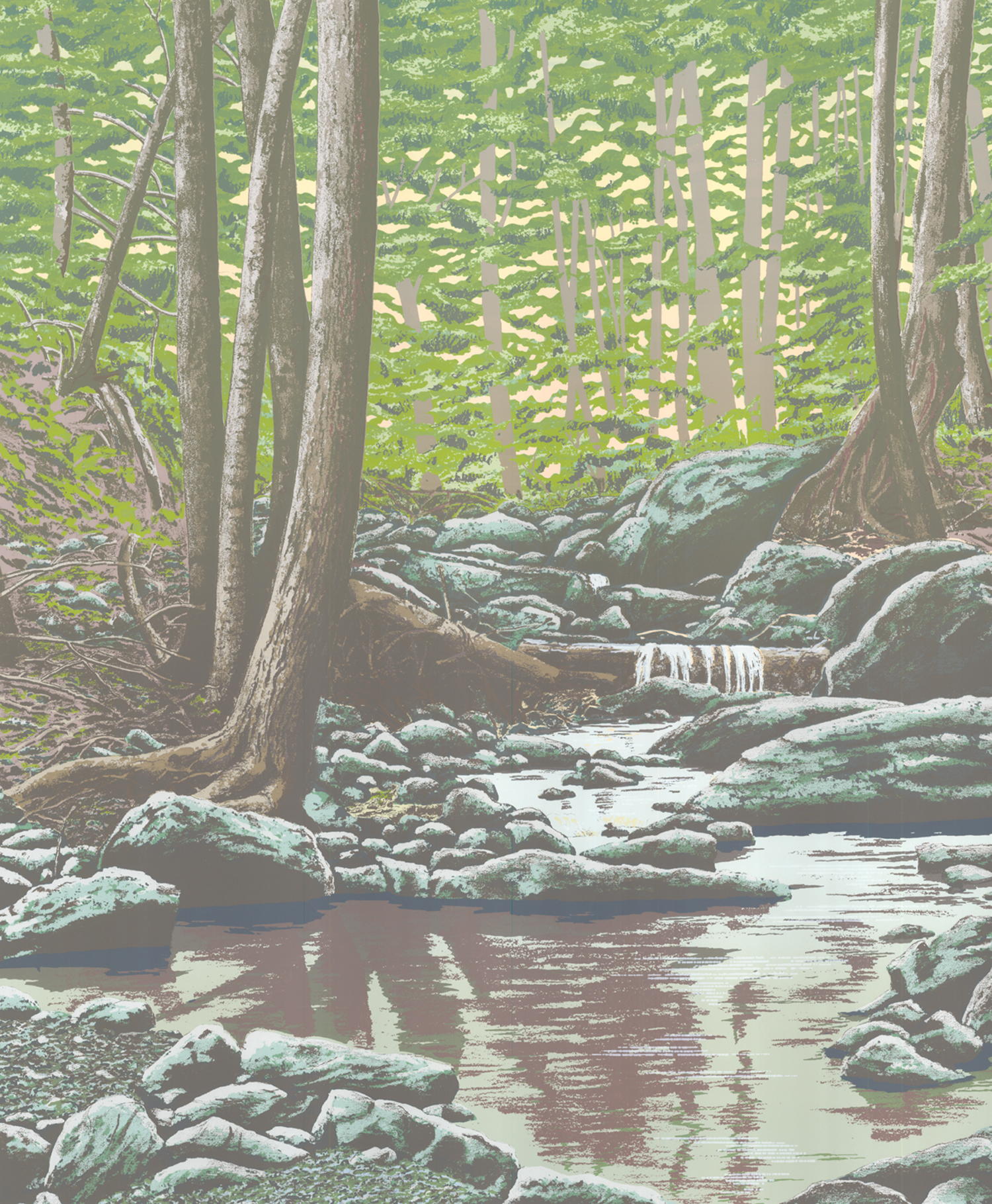 234Forest Faces - 6.120" x 24"14 colors10 edition /&nbsp;4 available $775 