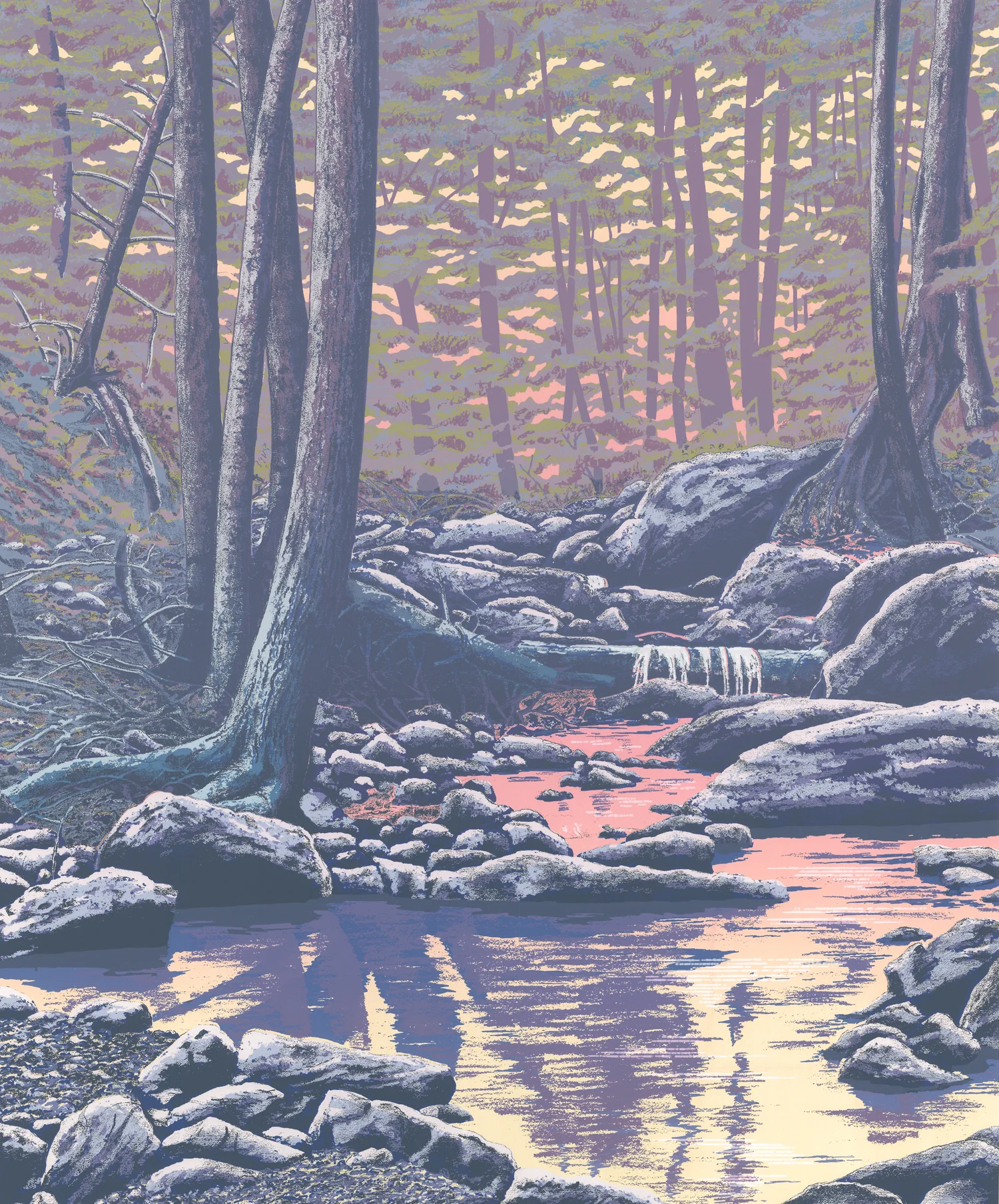233 Forest Faces - 6 20" x 24" 14 colors 10 edition / 4 available $775