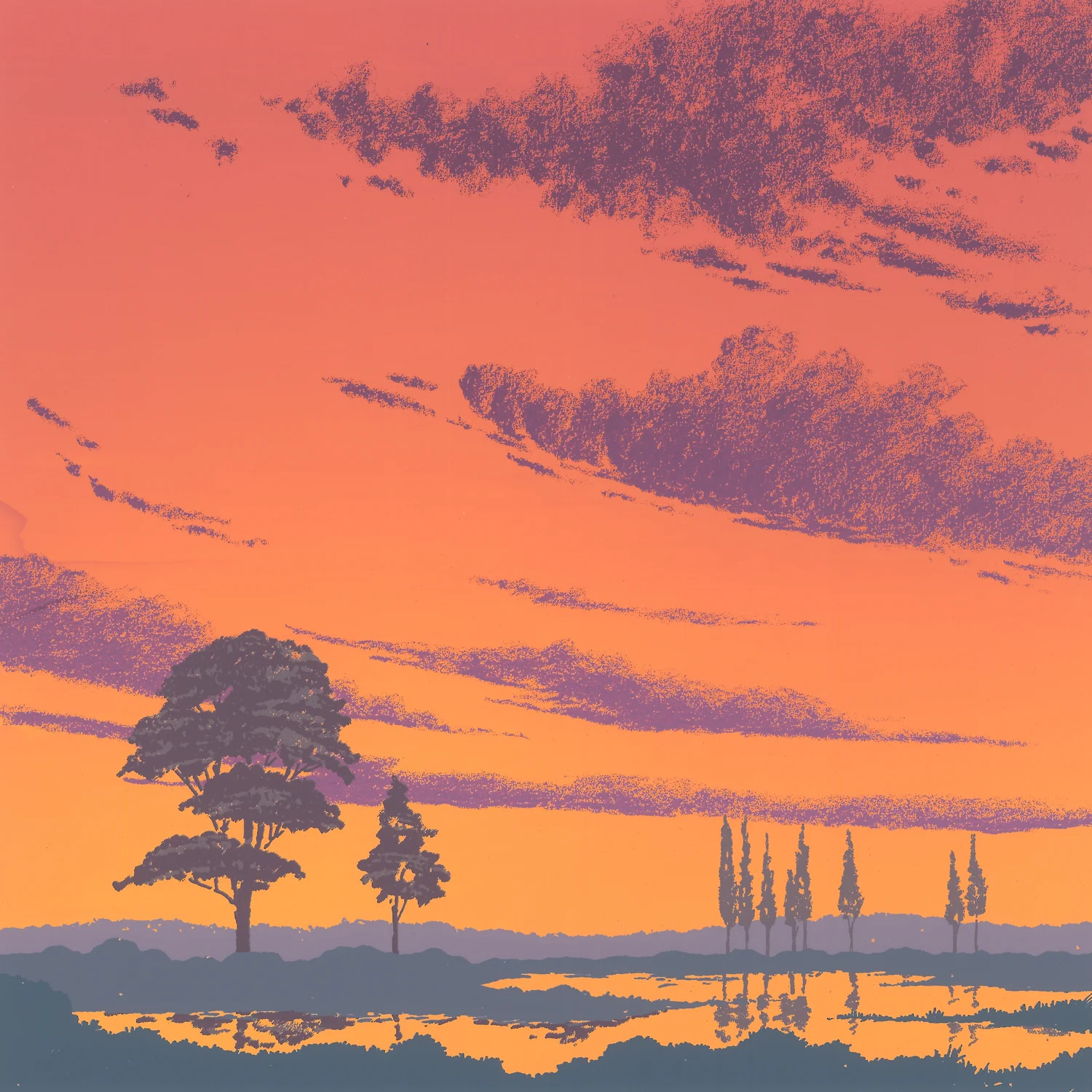 231Reflections 69" x 9"10 colors25 edition /&nbsp;15 available$200 