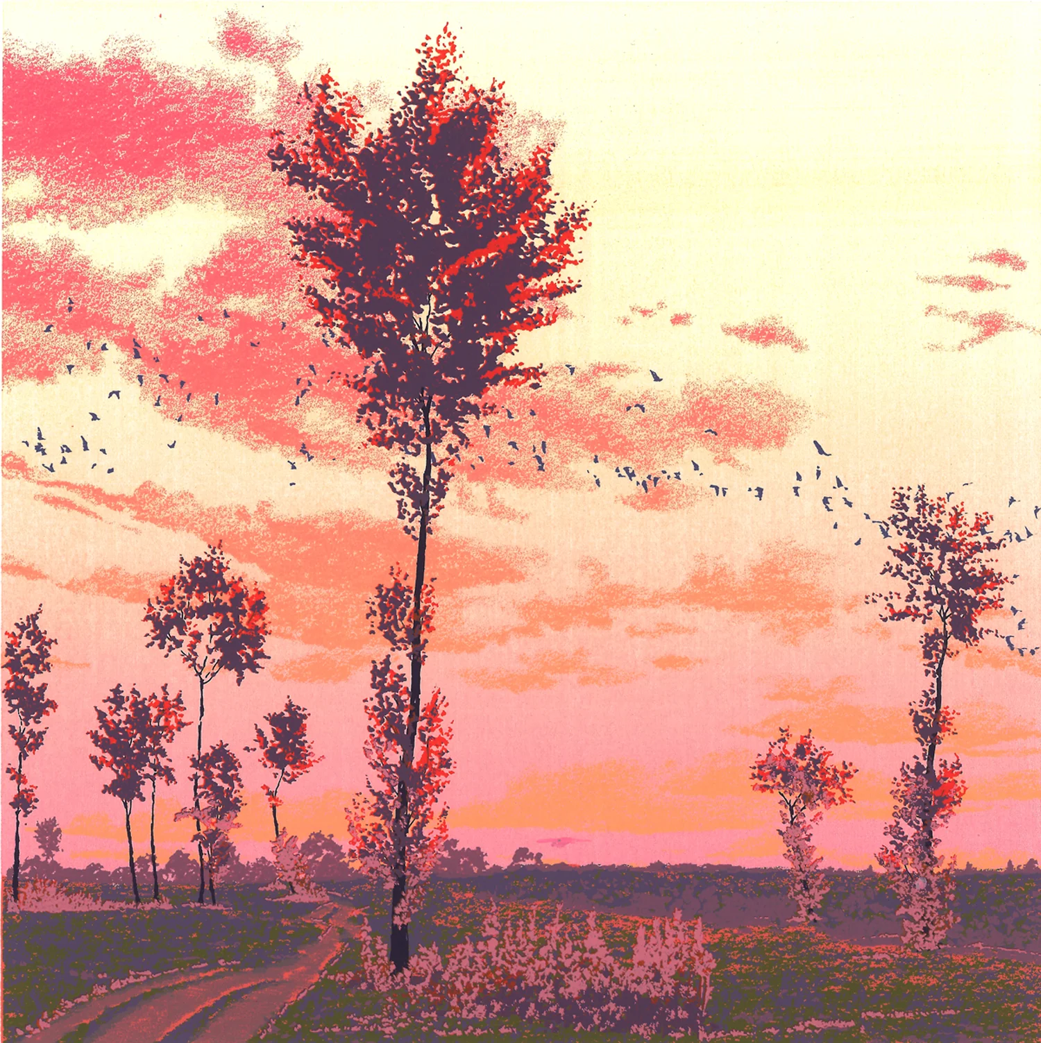 218 Clouds - 1 9" x 9" 14 colors 25 edition / 15 available $250