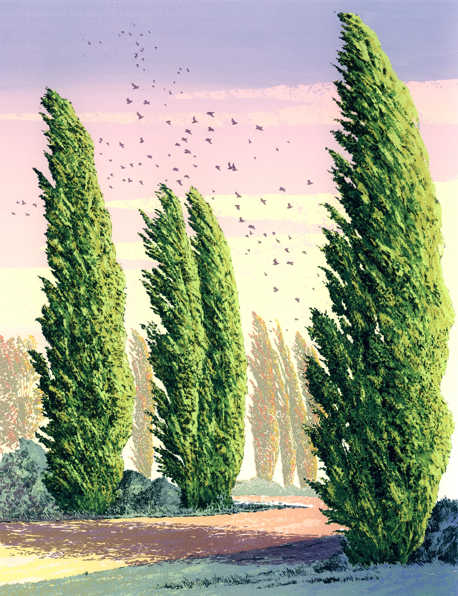 199Poplars 324" x 18" – 610 x 460mm19 colors25 edition /&nbsp;20 available$450 