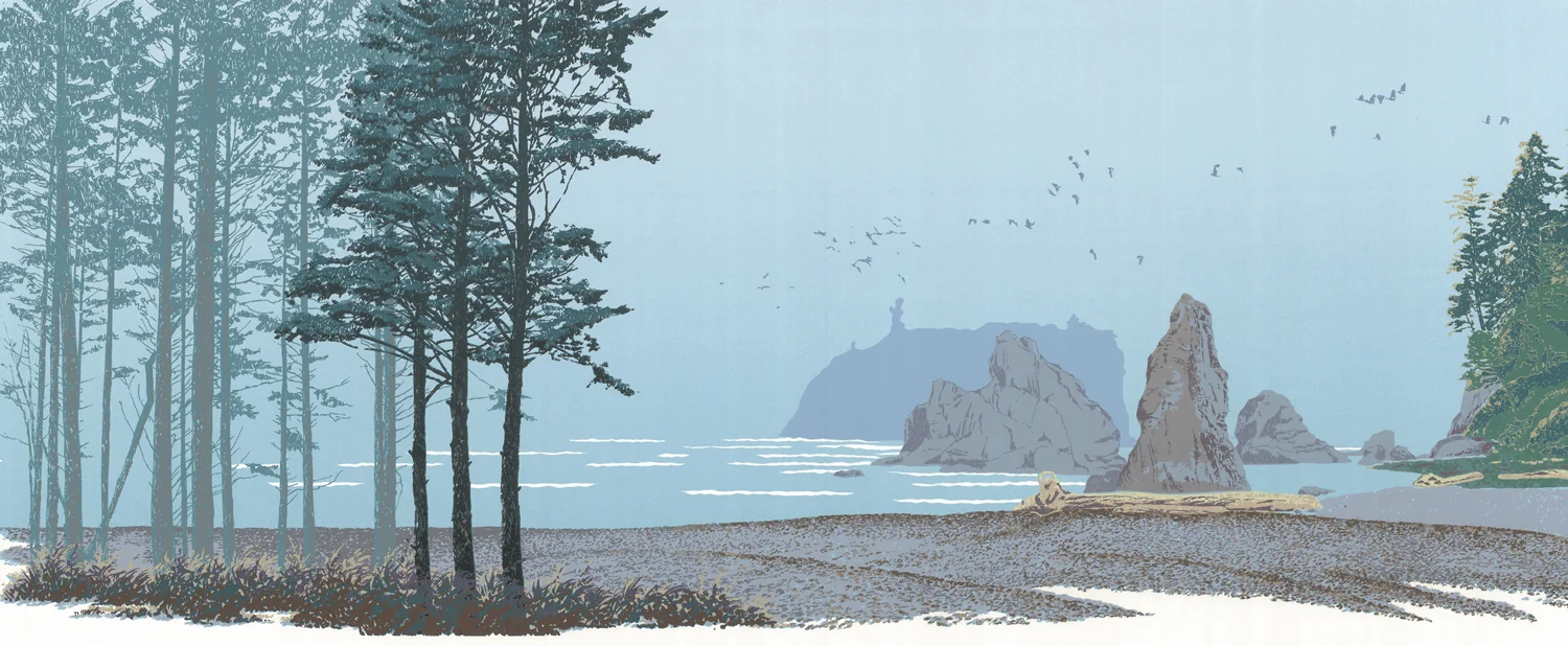 188 Sea Stacks 12" x 30" – 305 x 760mm 22 colors 25 edition / 12 available $450