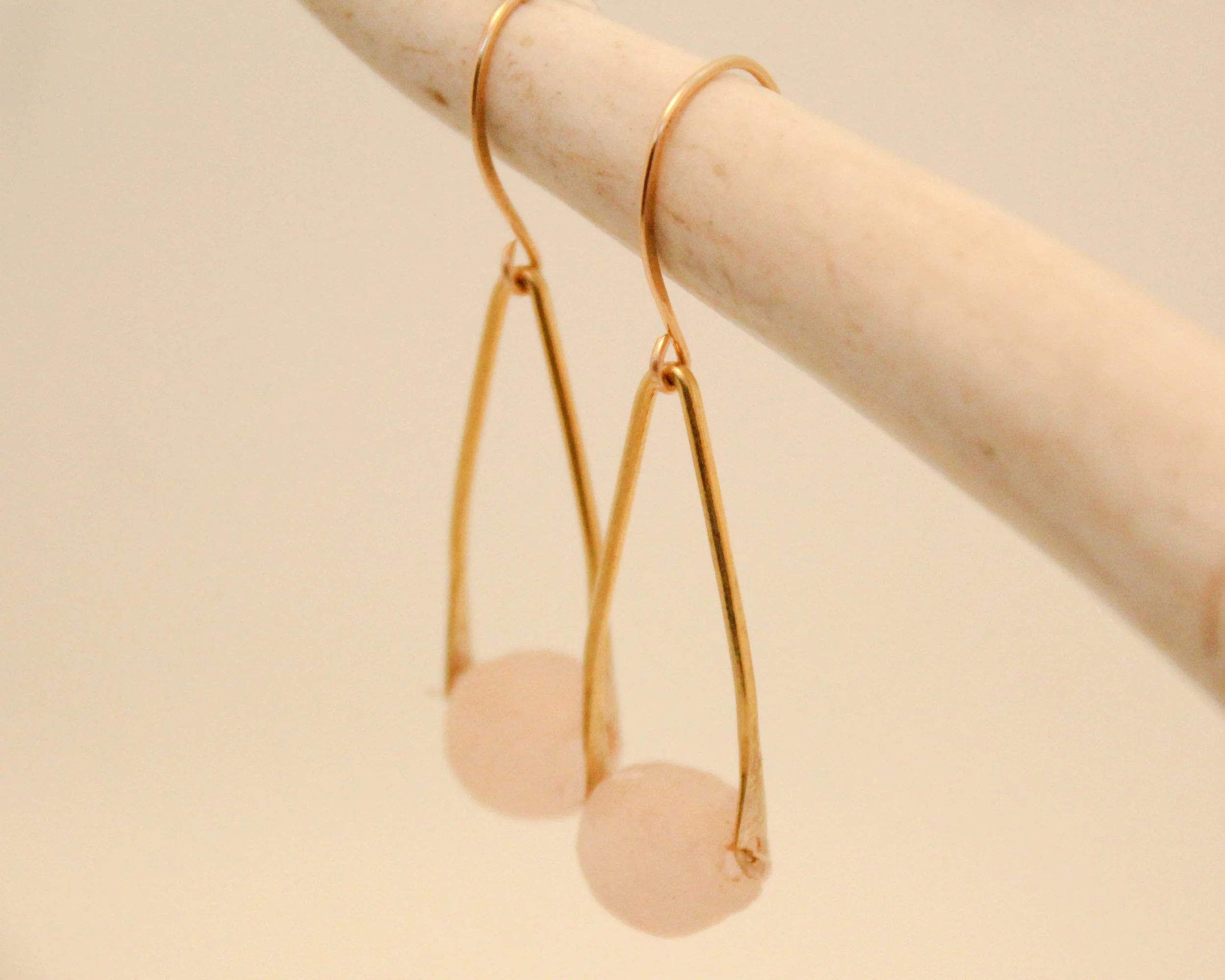 Pink Glass Wishbone Earrings (2).jpg