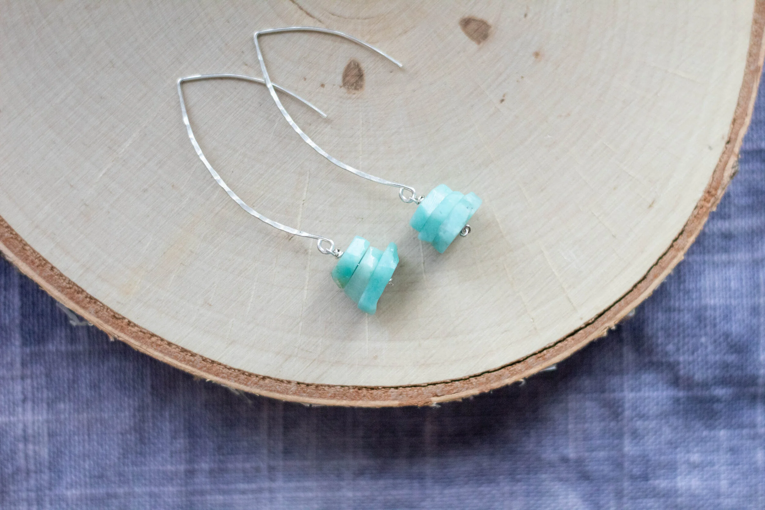 Amazonite Cairn Dangle Earrings