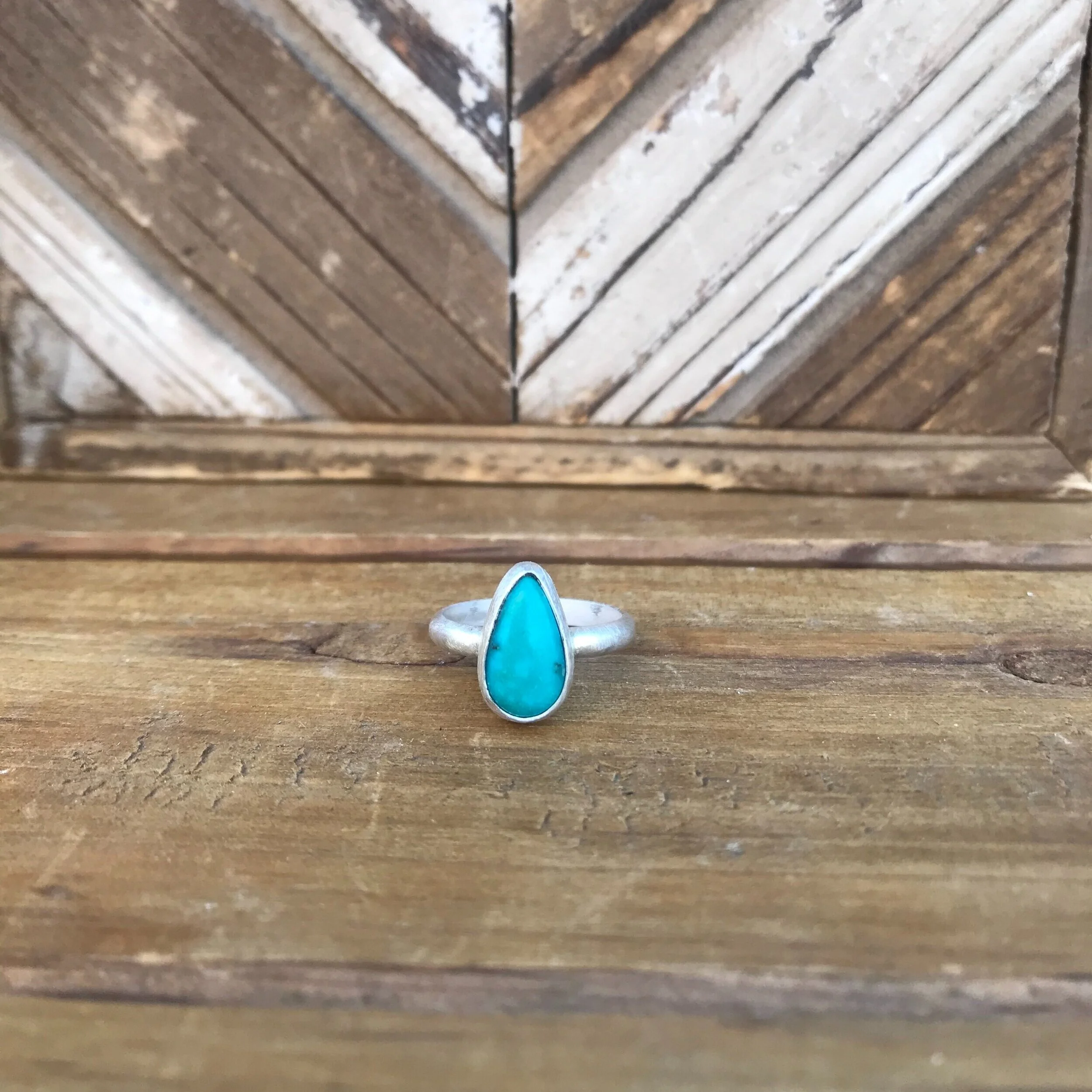 Mashan Turquoise Teardrop Ring - SOLD OUT