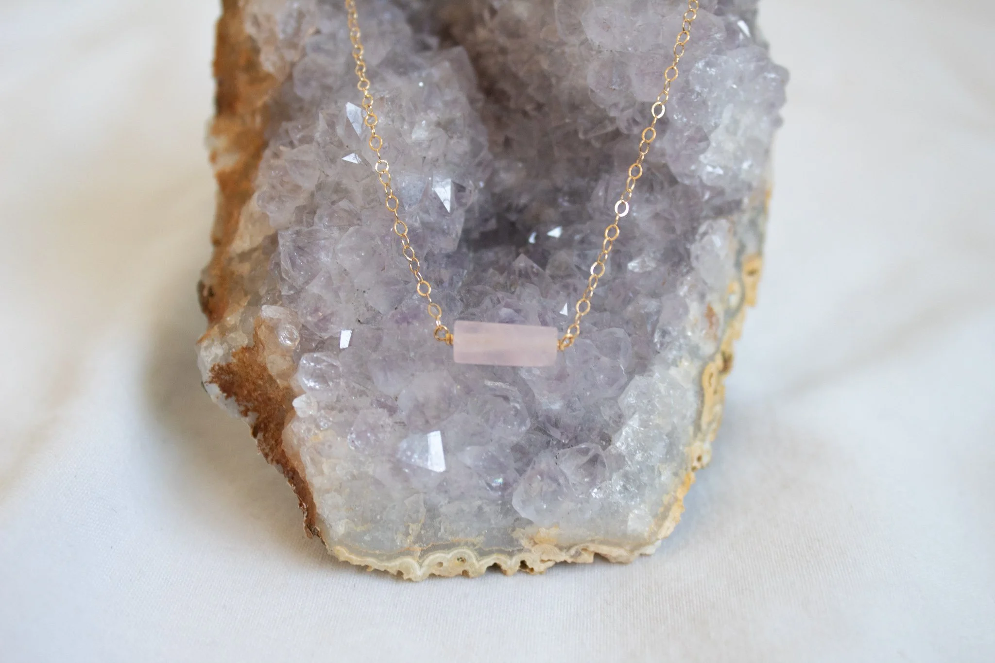 Rose Quartz Pendant Necklace