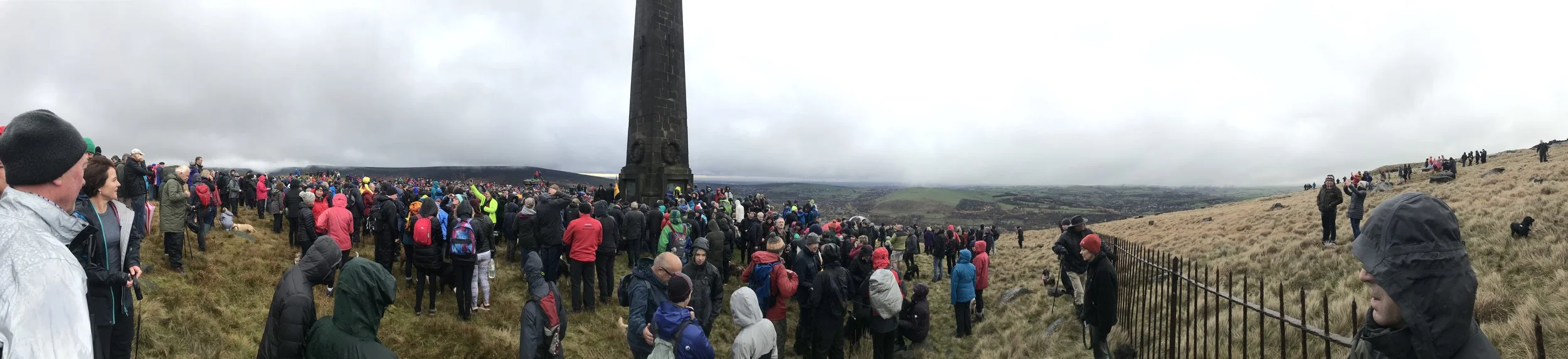 A walk to Pots and Pans on Remembrance Sunday in Saddleworth