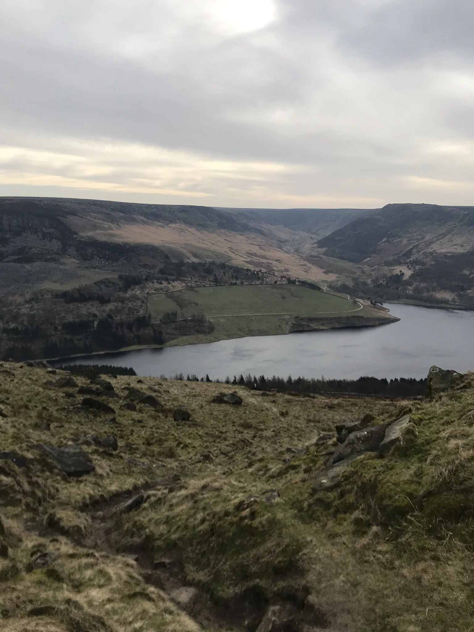 View from Alderman to Dove Stone en route to second checkpoint.