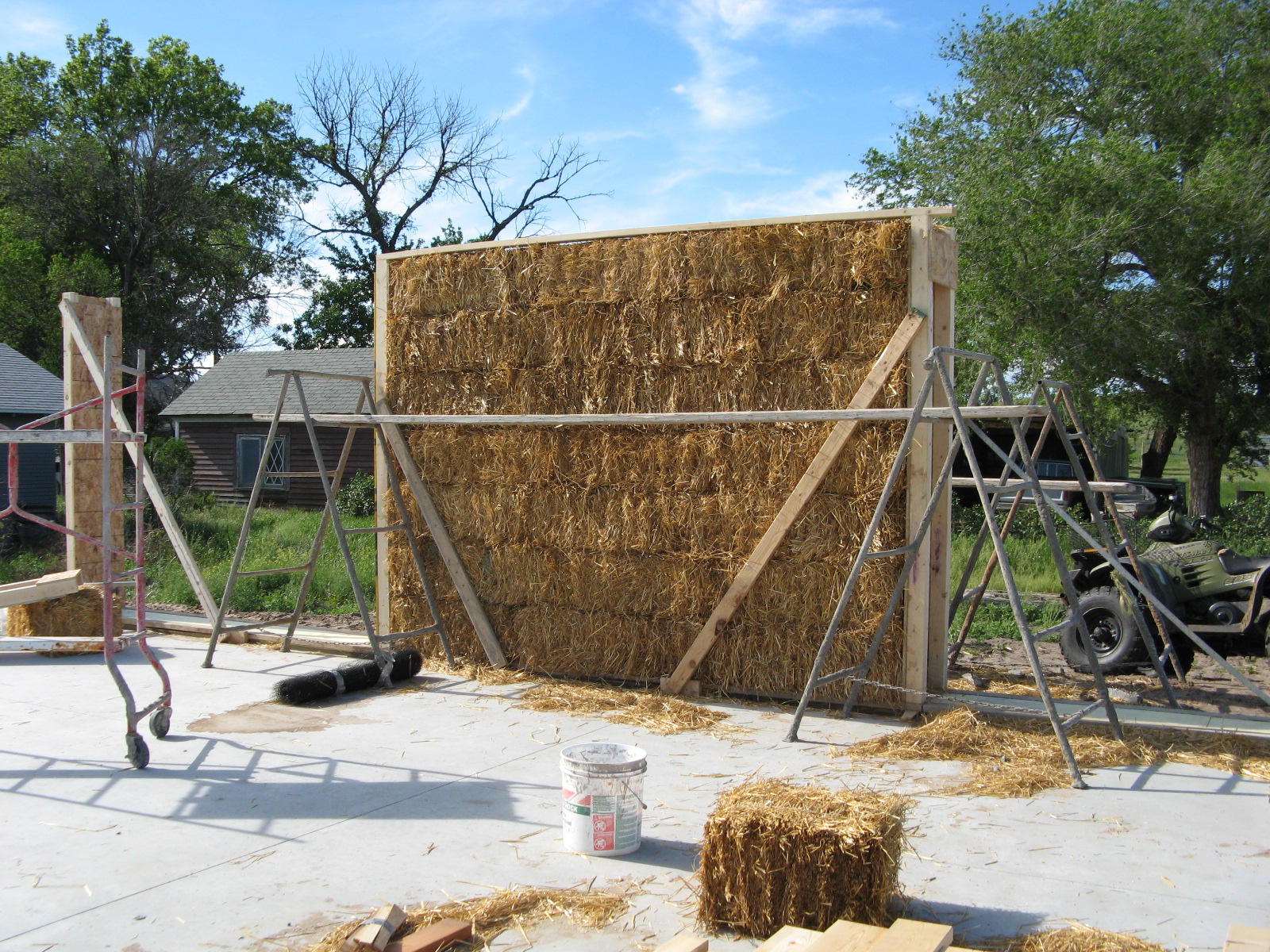  The first (test) section of wall goes up 