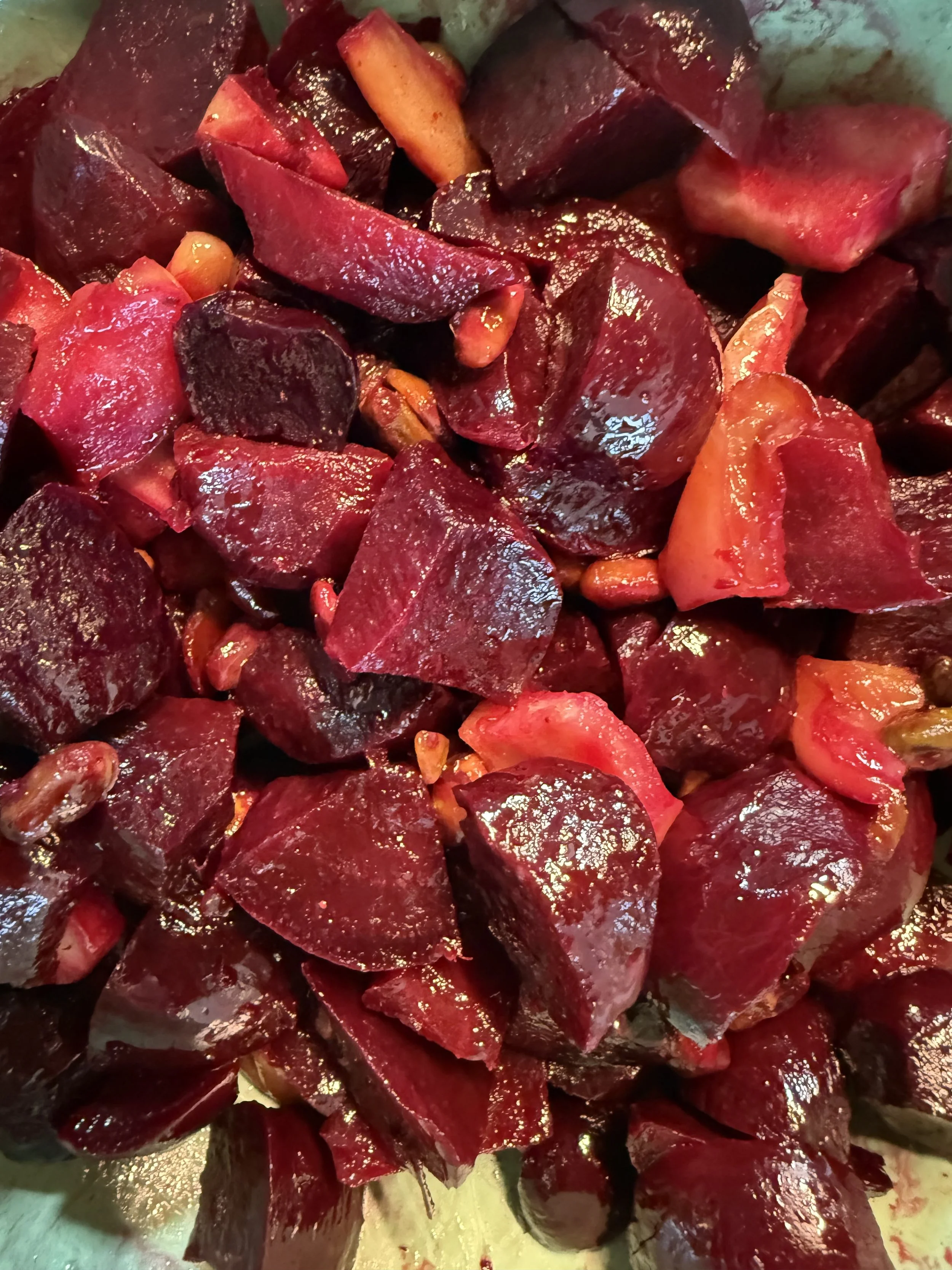 Roasted Beets with Apples and Vinegar