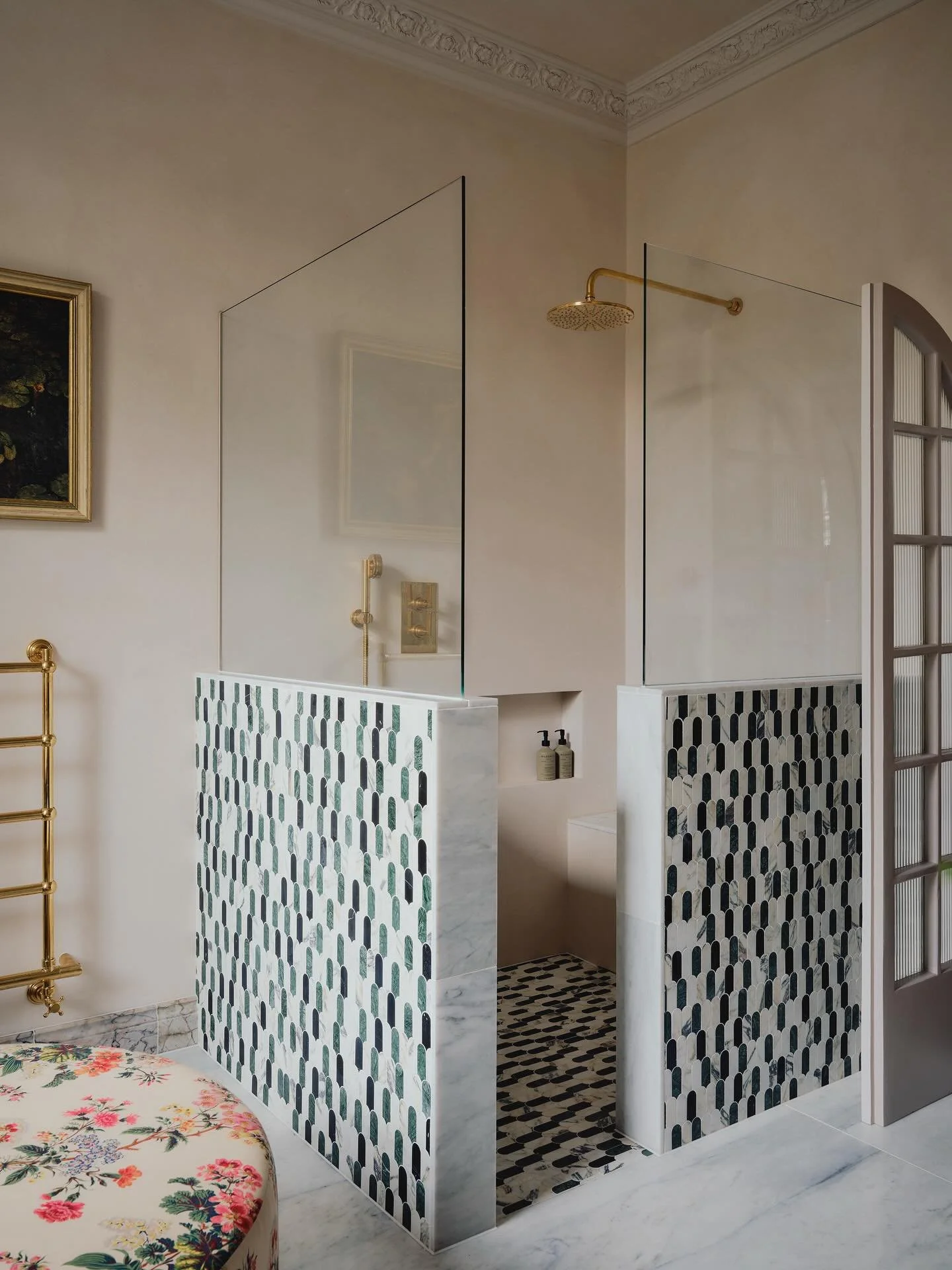 Here are of my favourite showers we&rsquo;ve designed. The process always begins with asking - how can we create the most uplifting space for our clients to begin their day. Every brief is of course different, but it&rsquo;s got to spark some energy,