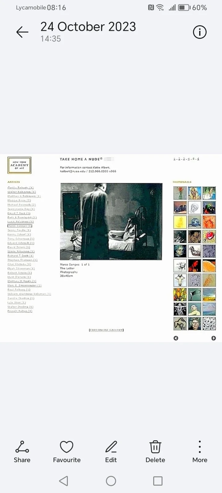 Take Home a Nude curated by L'Wren Scott among the rest - Academy of Art, New York