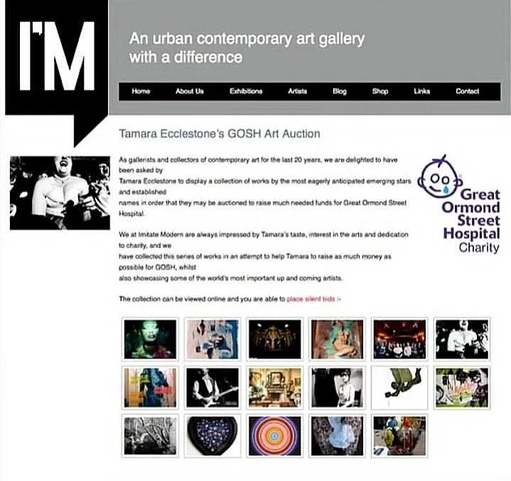 Gosh Art Auction curated by Tamara Eccleston, London