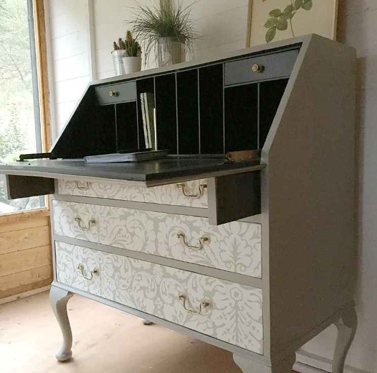 upcycled painted desk