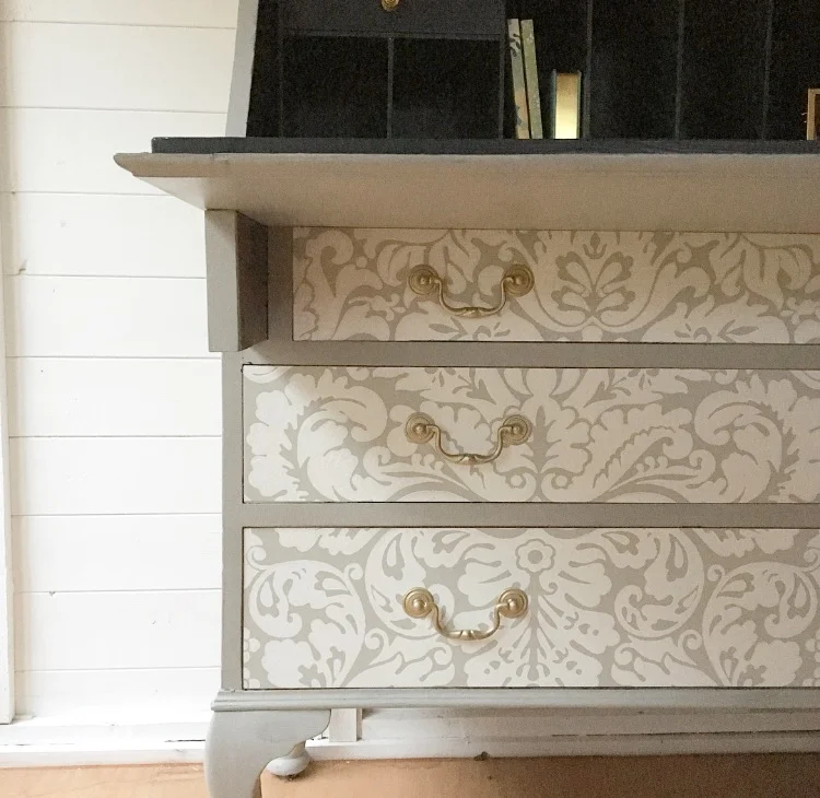 upcycled decoupage bureau