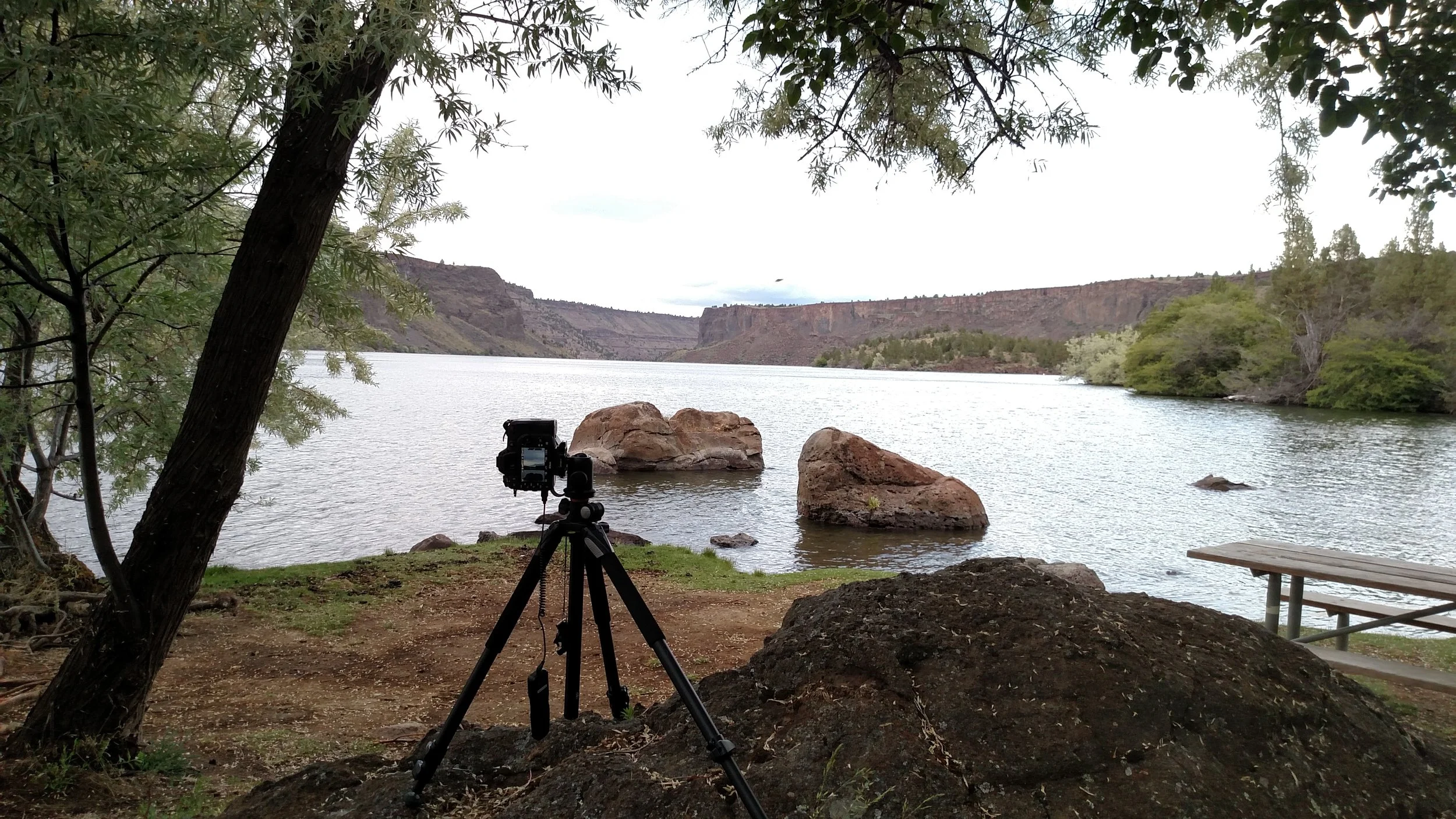 Setting up for sunset.