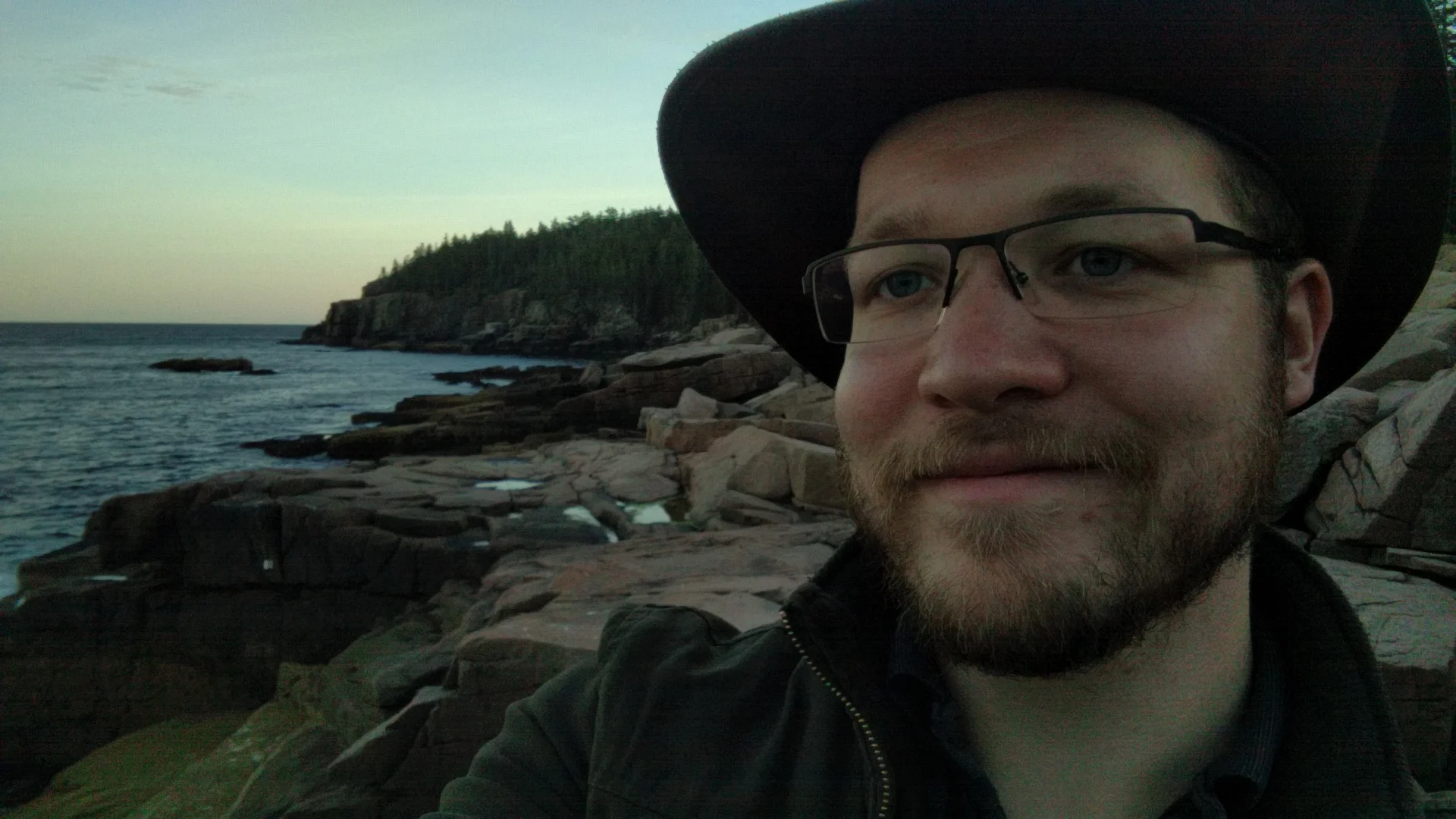 Me at Boulder Beach in Acadia (I should probably learn how to look at the lens)