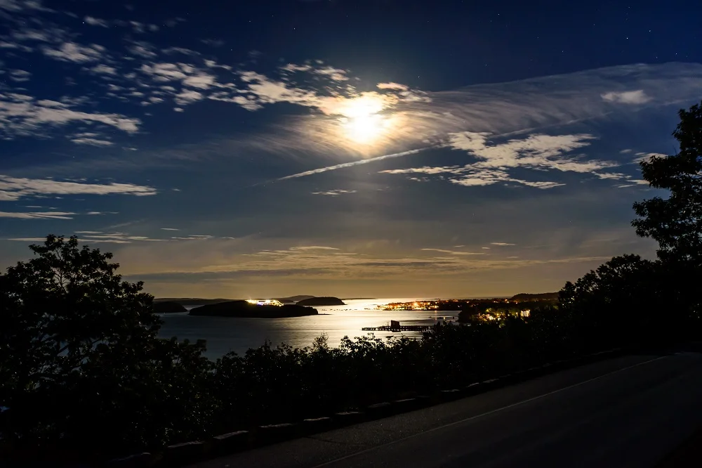 Bar Harbor from an overlook in Acadia.