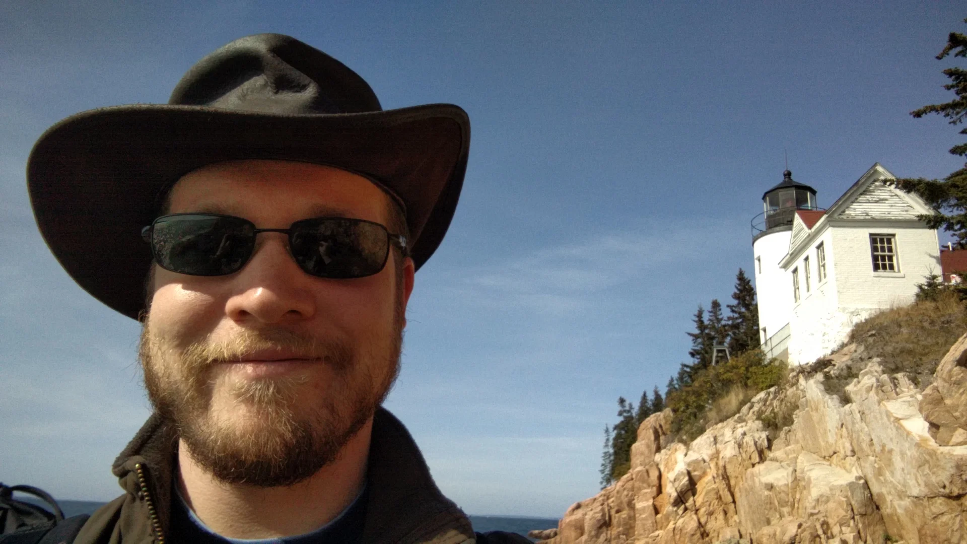Me at the Bass Harbor Head Light.