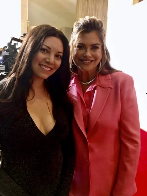 Kathy Ireland and Dr. Alexis Moreno on the red carpet of the Didi Hirsch Erasing the Stigma Leadership Awards.