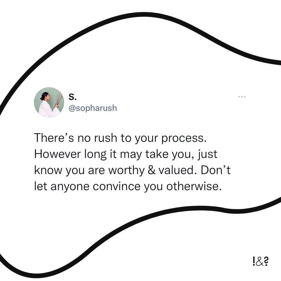 Trust your process ✨ Your journey may look different than someone else's or how you envisioned it... Keep going ❤️

via @sopharush

&bull;
&bull;
&bull;

#mentalhealth #affirmations #mentalhealthmatters #resources #affirm #therapy #Health #wellness #