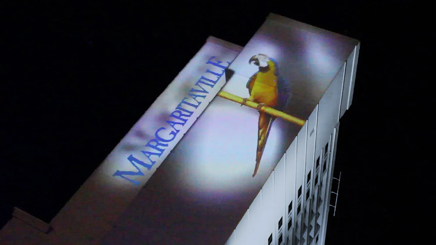 Large- scale, Permanent, exterior projections at Margaritaville, Biloxi, MS