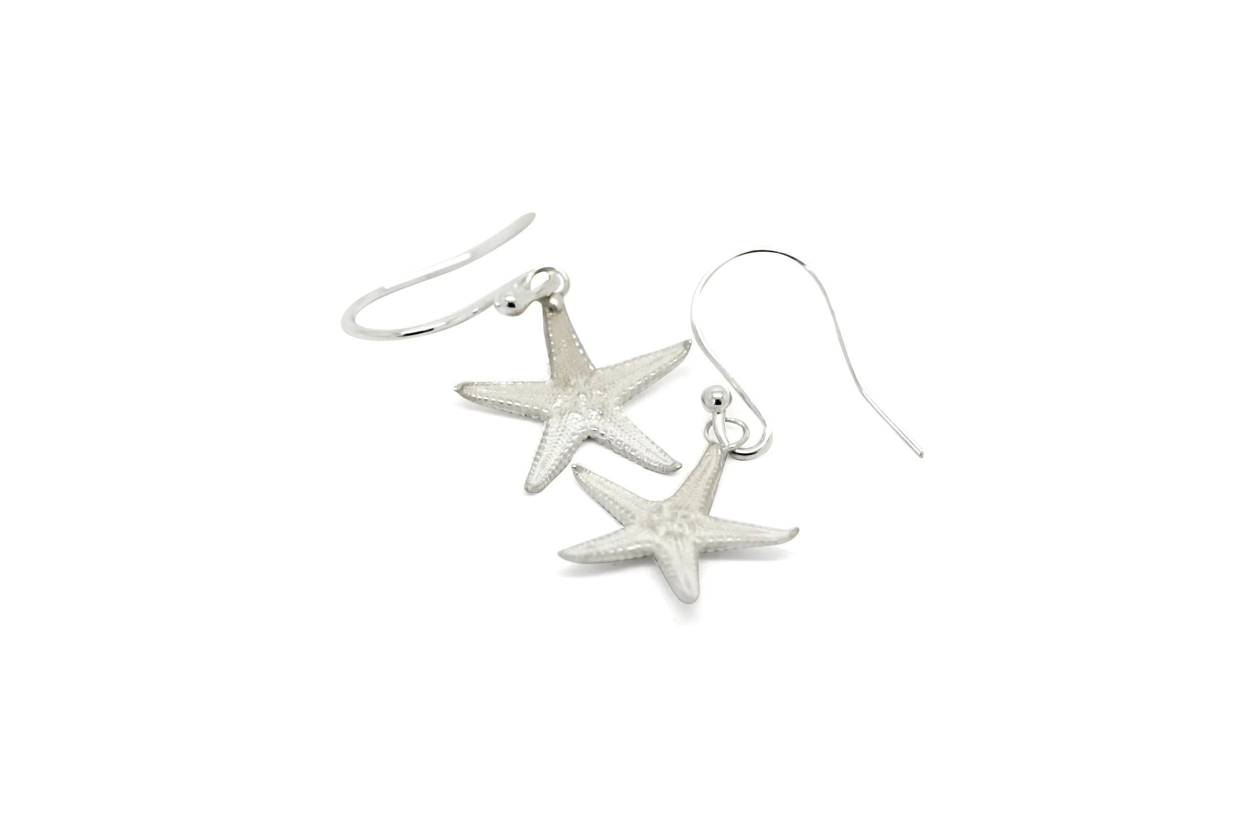 Silver Starfish Earrings