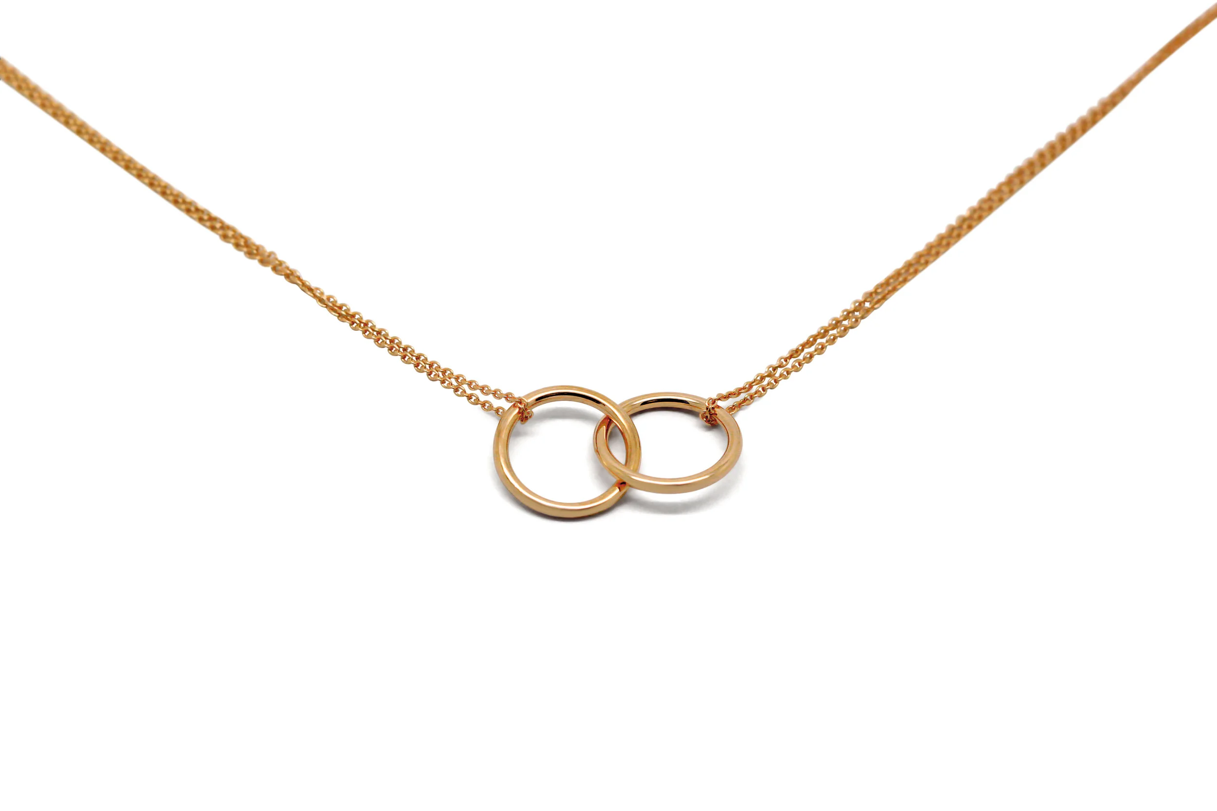 Rose Gold Plated Intertwined Necklace 