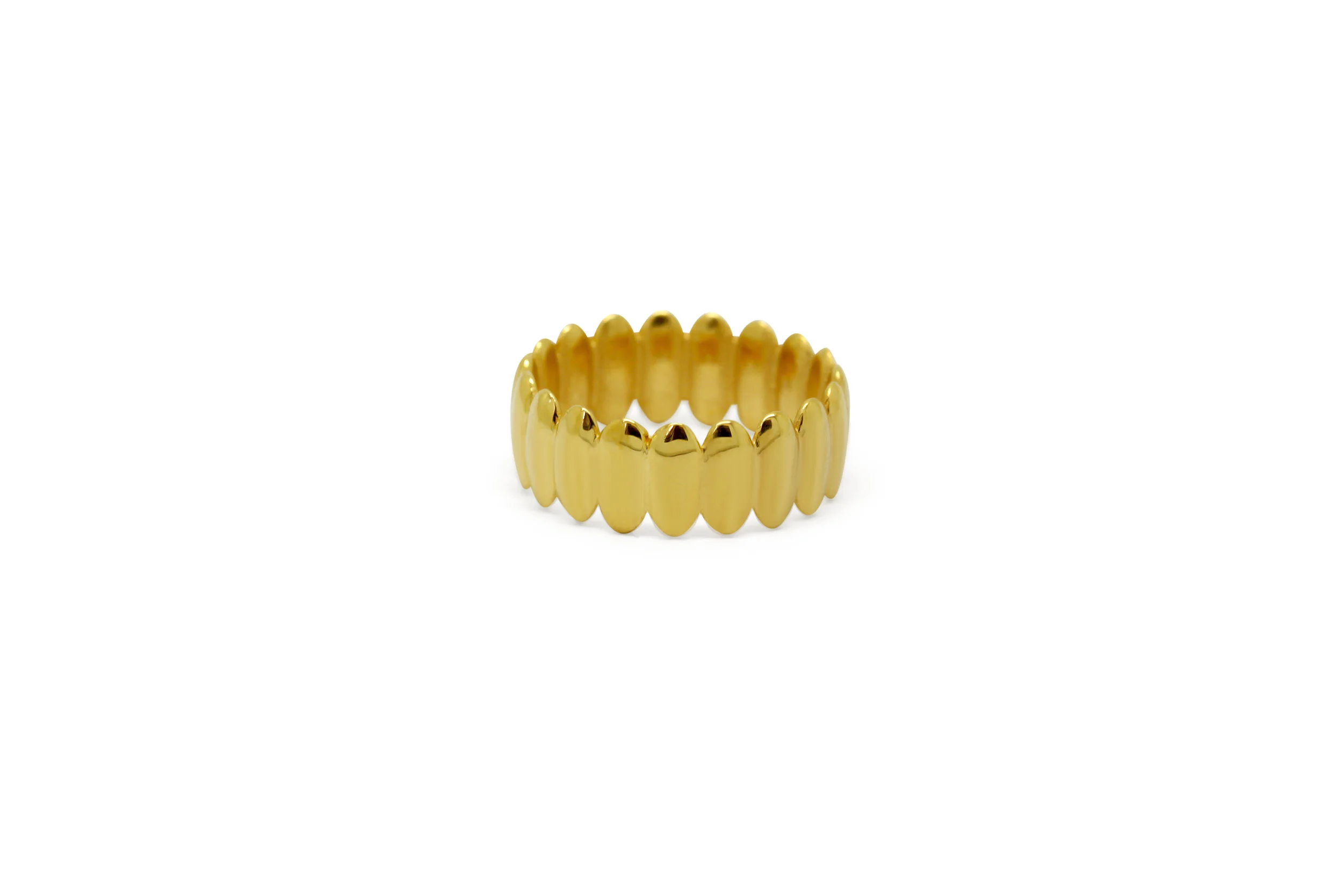 Gold Plated Wide Surf Ring 
