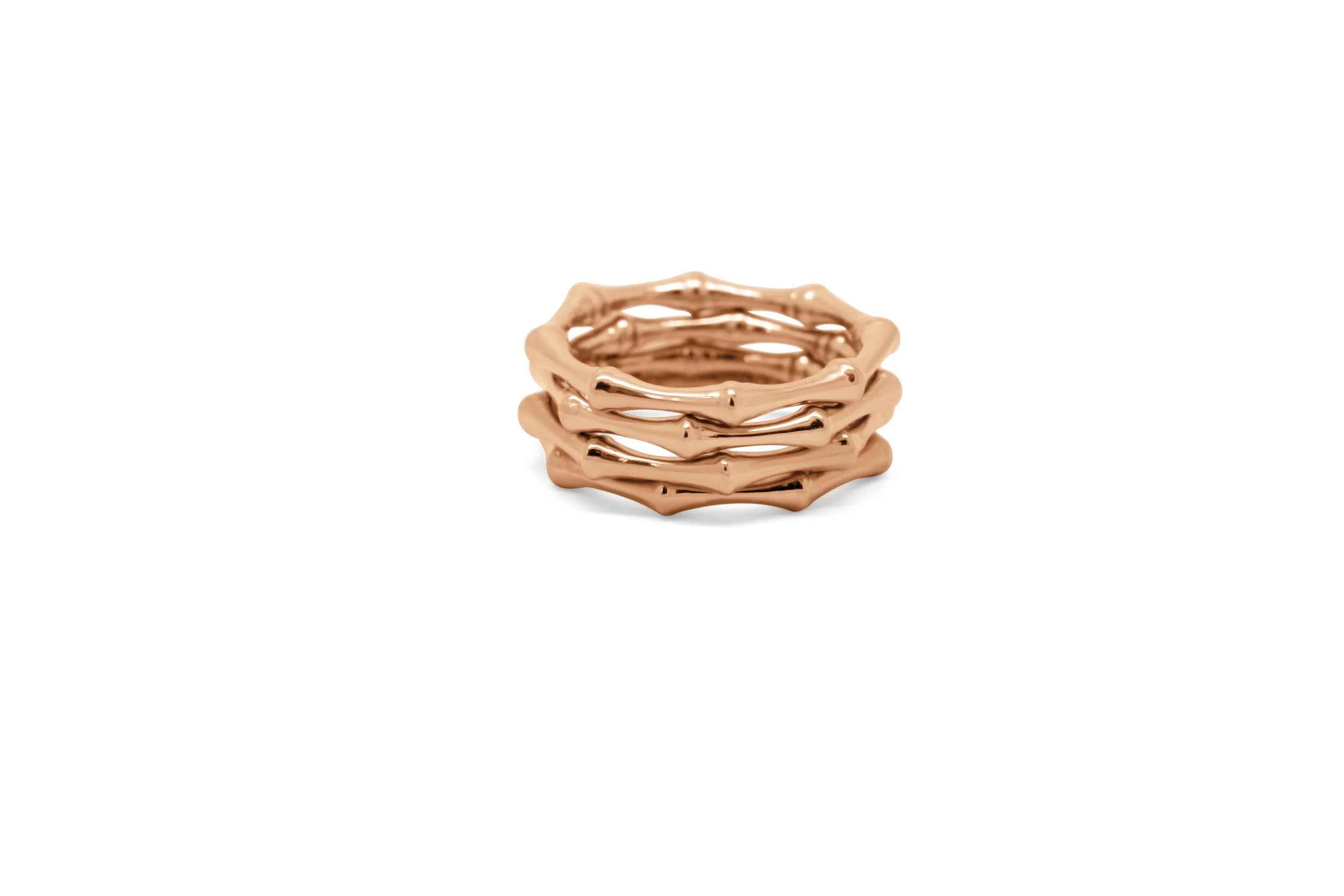 Rose Gold Bamboo Ring 