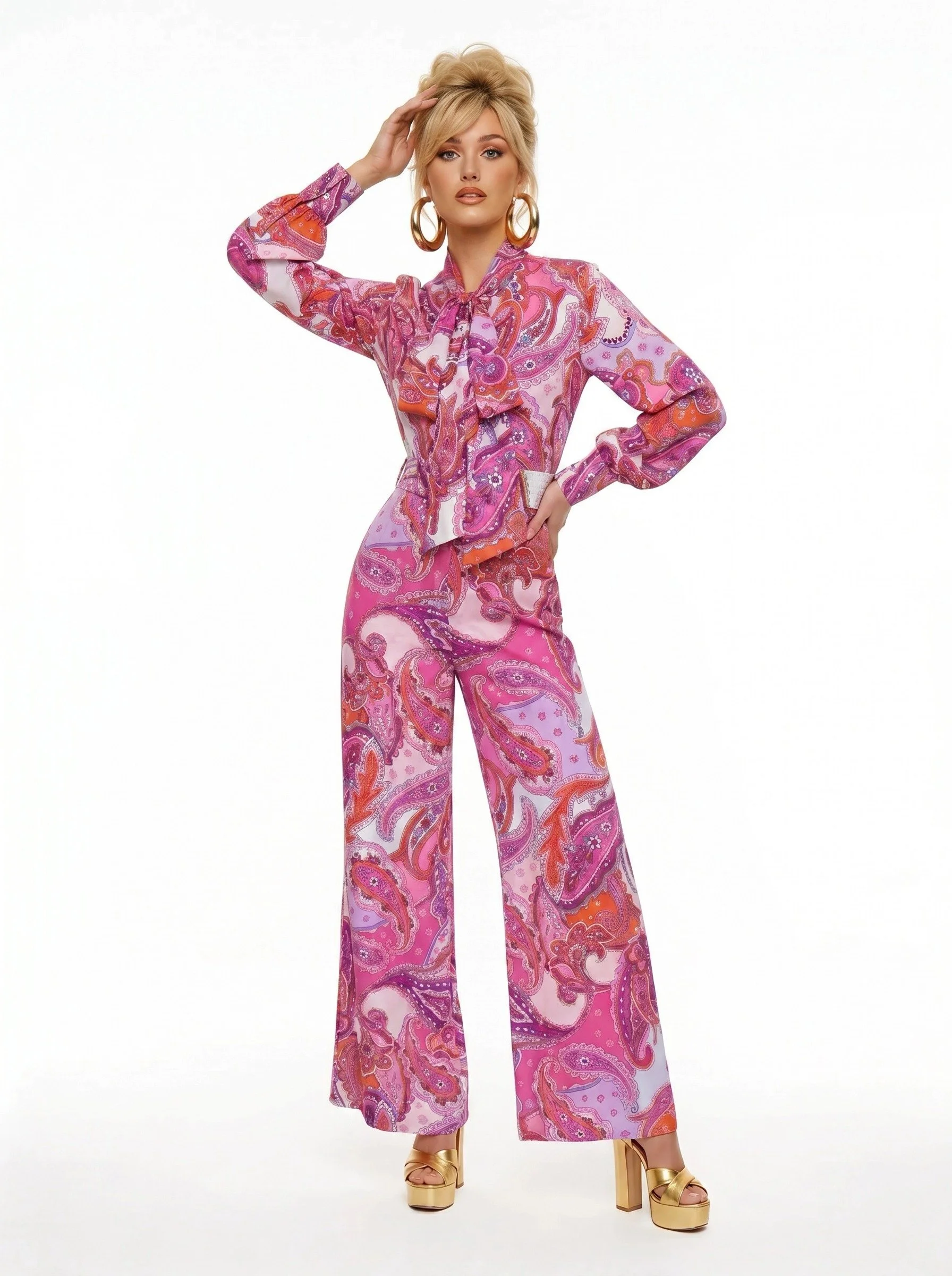 Pink Paisley Jumpsuit