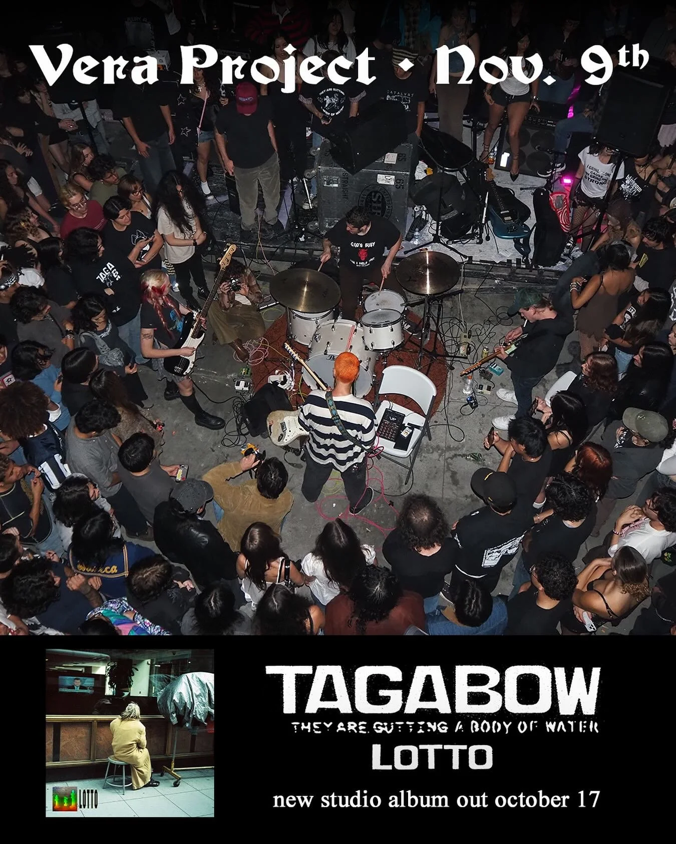 Wanna see TAGABOW at Vera Project on 11/9? We&rsquo;ve got a pair of free tickets. 🎟️🎟️
Just like this post &amp; tag your concert buddy in the comments. 
Winner picked 11/3 &bull; Locals only &bull; Good luck!