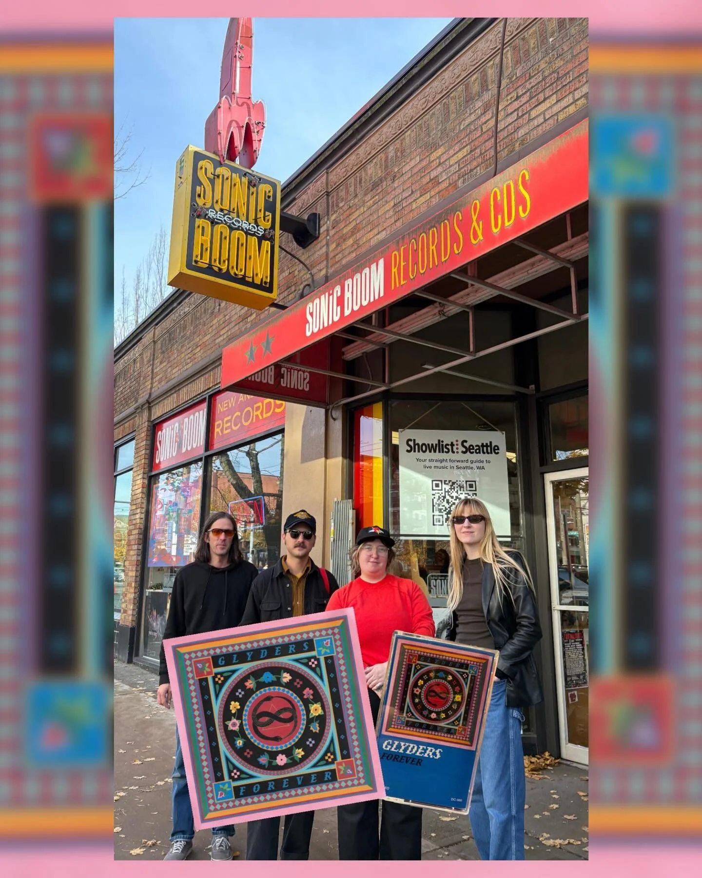 Swing by the shop to snag the brand spankin&rsquo; new Glyders record 𝓕𝓸𝓻𝓮𝓿𝓮𝓻 on vinyl or cassette! Big thanks to our new pals for stopping by the shop for a Sunday morning dig a couple weeks ago!