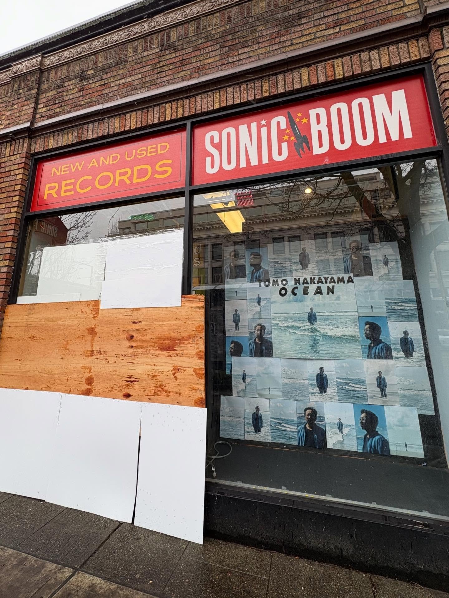 Well, it was our turn (again). Come buy some records so we can buy more plywood. 🙂 
Big shout out to our friends who gave us a call and helped us cover up this act of idiocy - Shay, Elaine, Tommy, Rachel, Darren, Nicole and Saba! We continue to be f