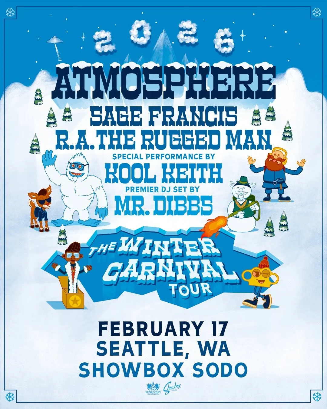Atmosphere is rolling through Seattle on their latest tour and stopping at Showbox SODO on February 17th and we&rsquo;re giving away tickets *and* a copy of their latest LP Jestures! 
Like this post and tag a friend you&rsquo;d hit the show with for 